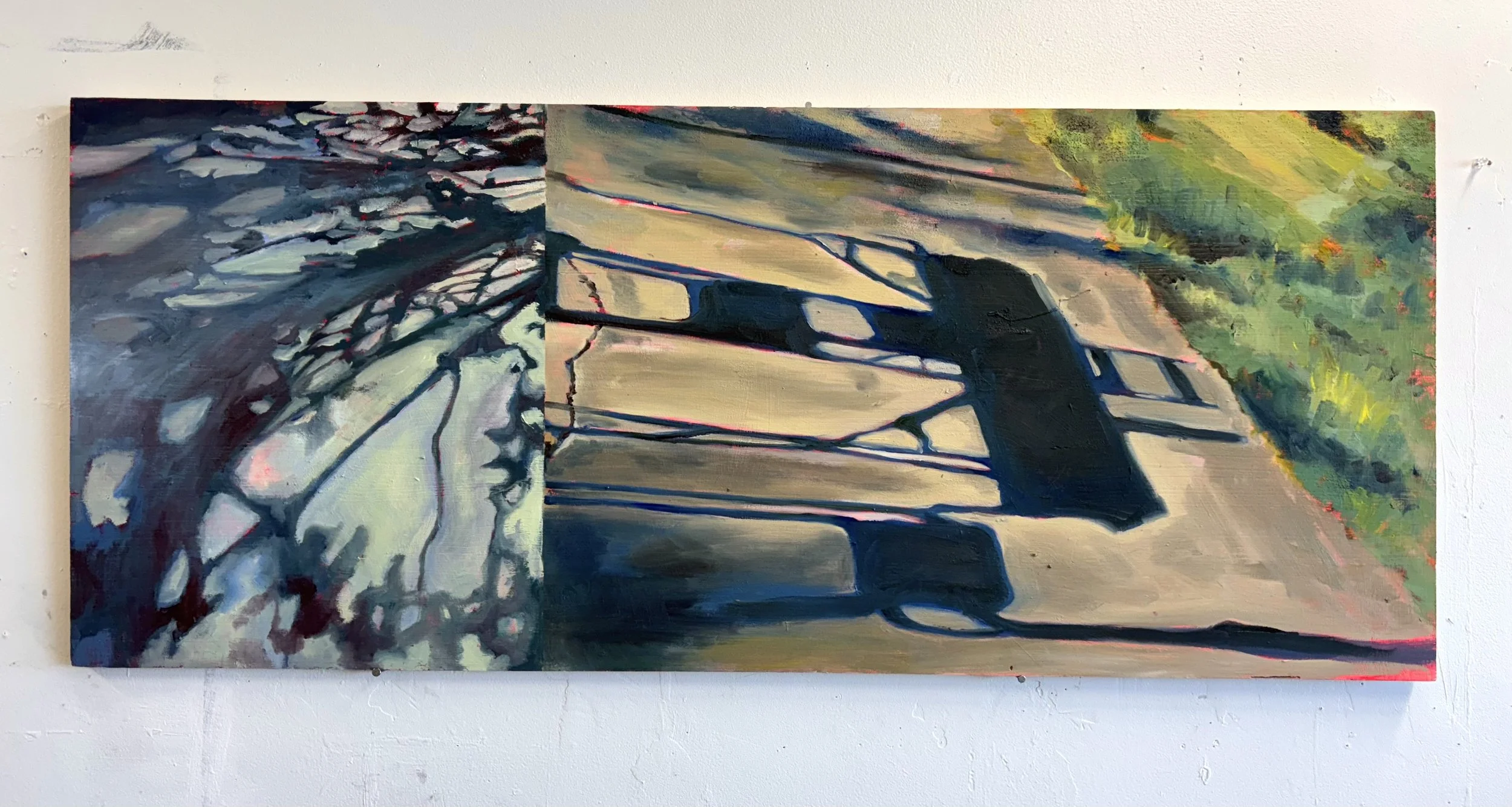 Severed Shadows, 2025
Oil on wood