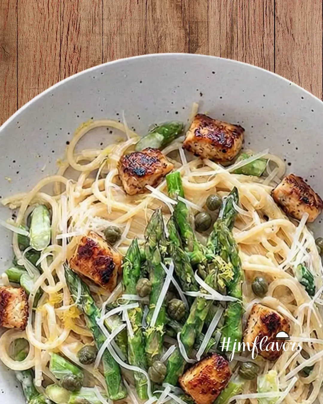 Lemony Asparagus Chicken Pasta