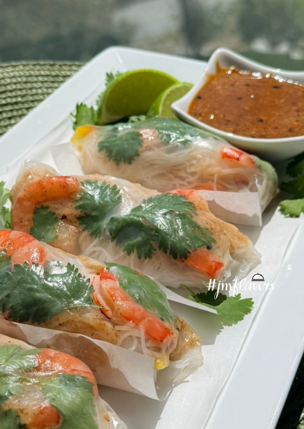 Shrimp Spring Rolls with Sesame Ginger Dipping Sauce