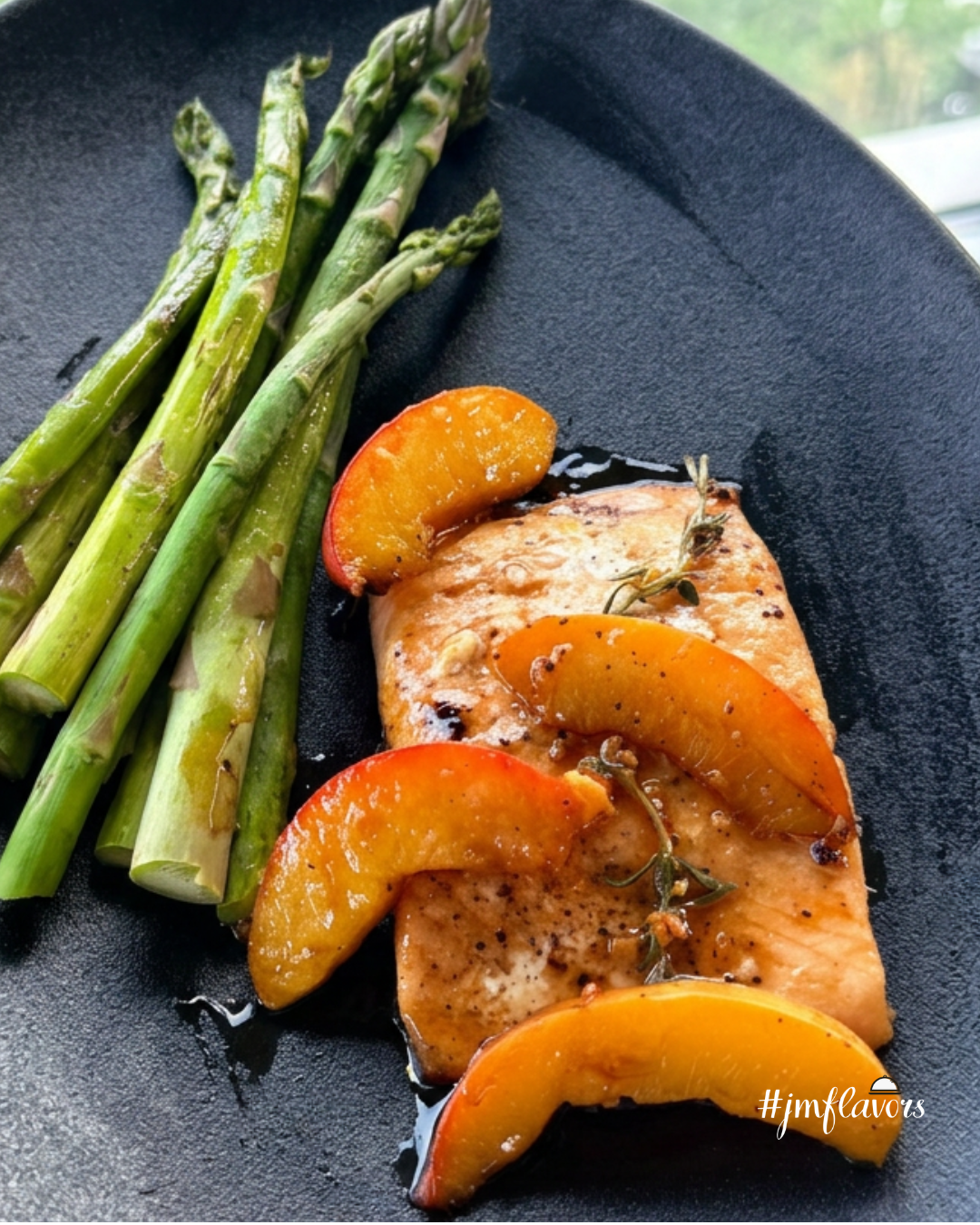 Peach Maple Whiskey Salmon
