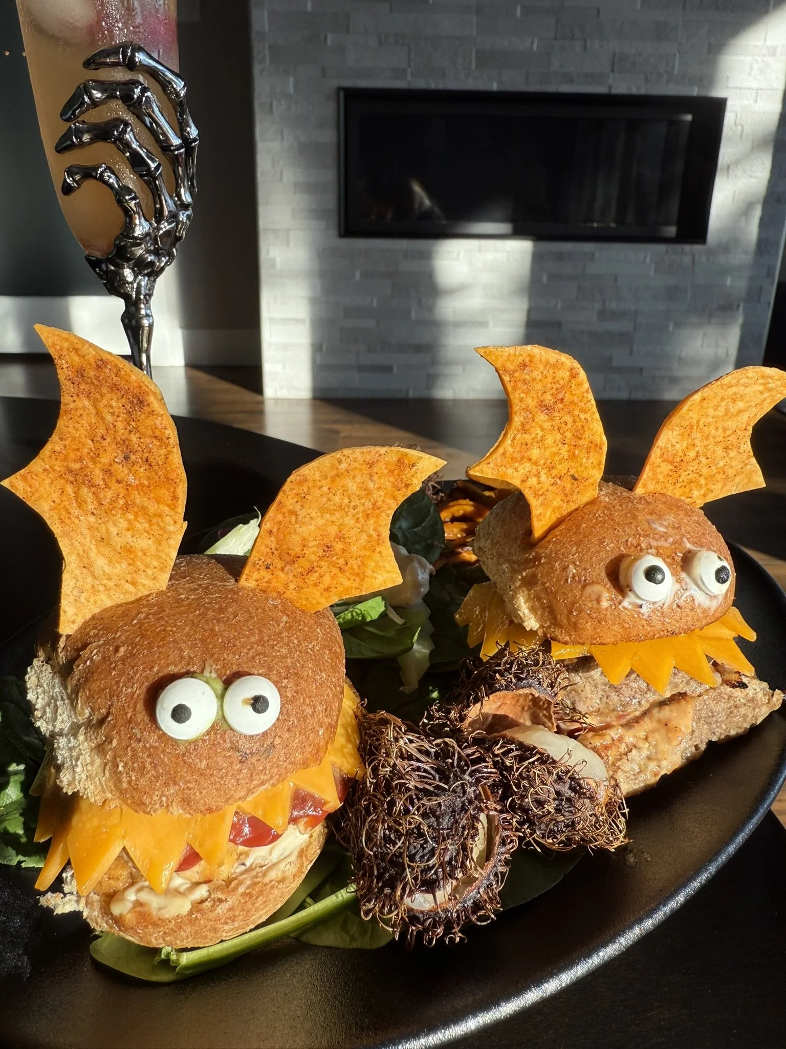 Bat Burgers with Signature Burger Sauce
