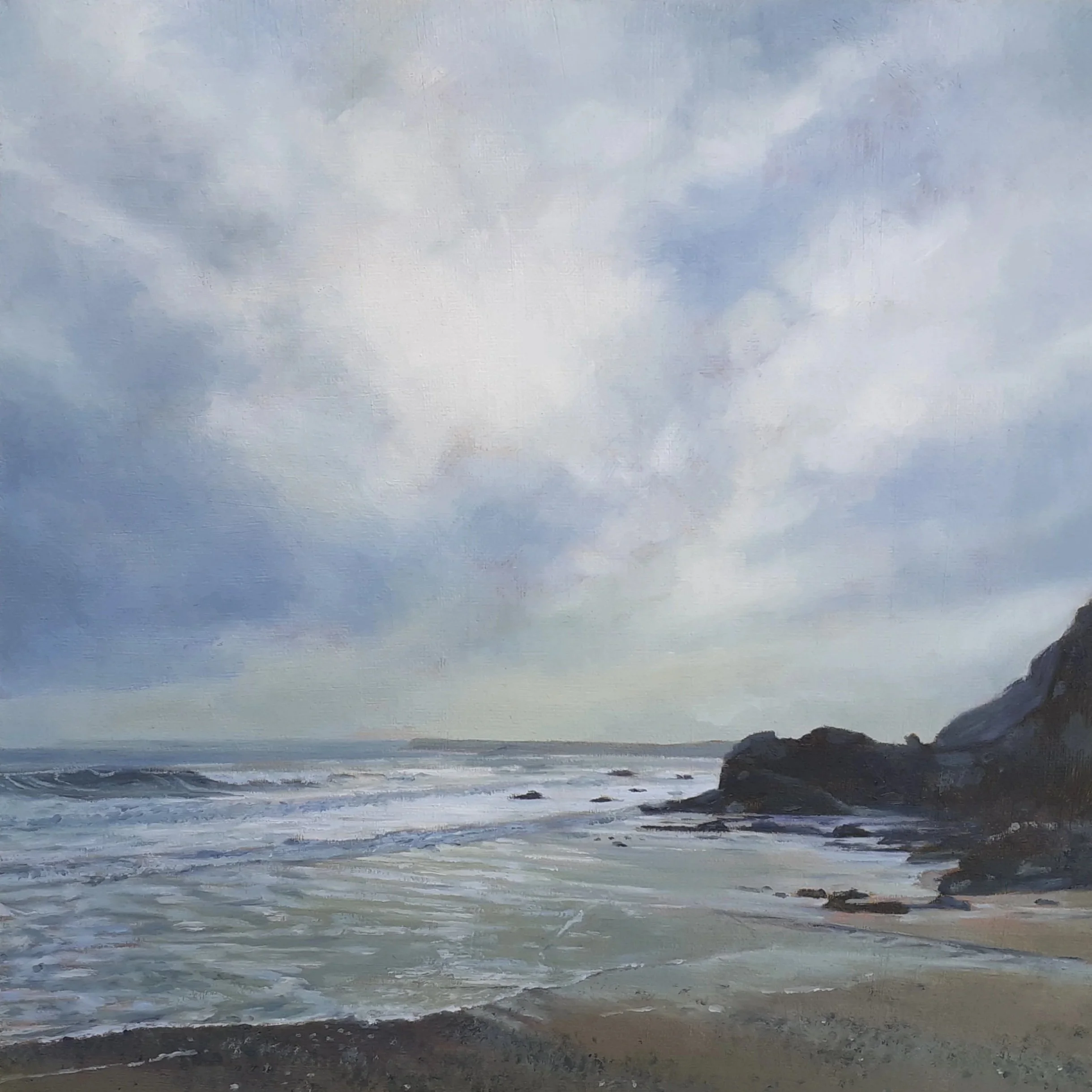 A storm is Brewing - 12 x 12 - Oils - Framed