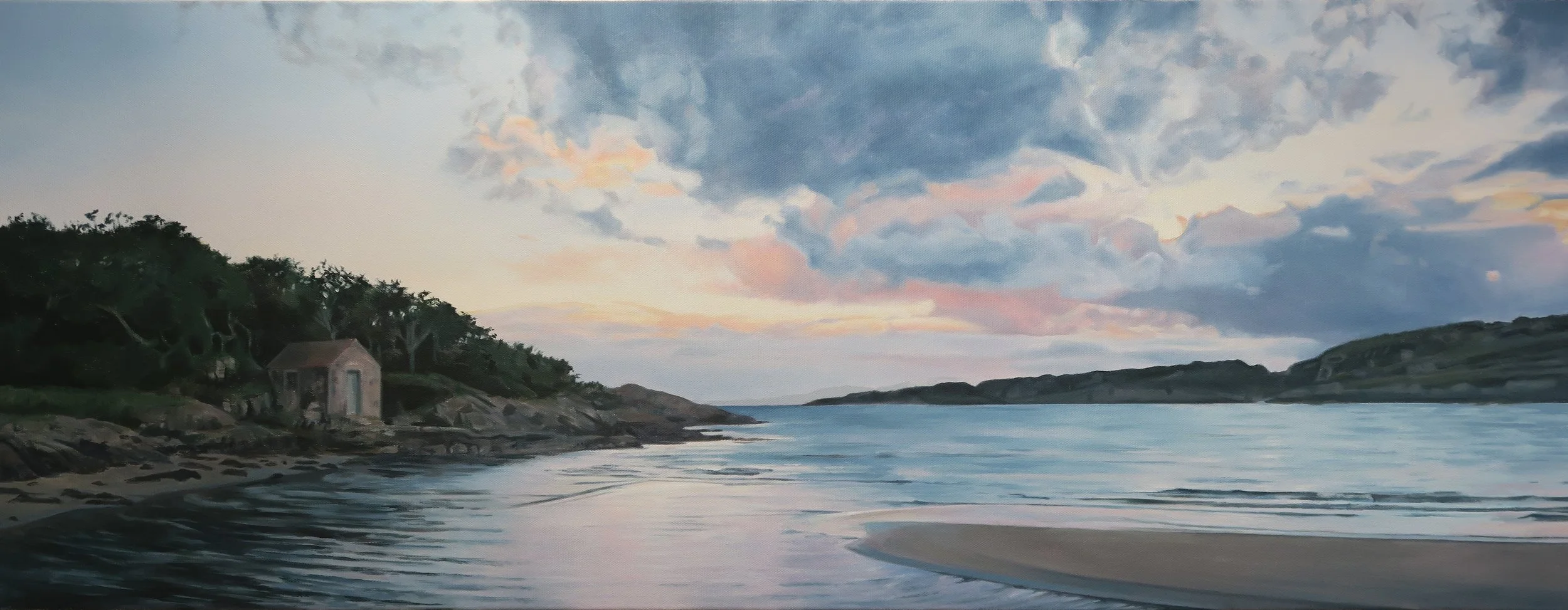 Magical View - 14 x 36 - Oils - Framed