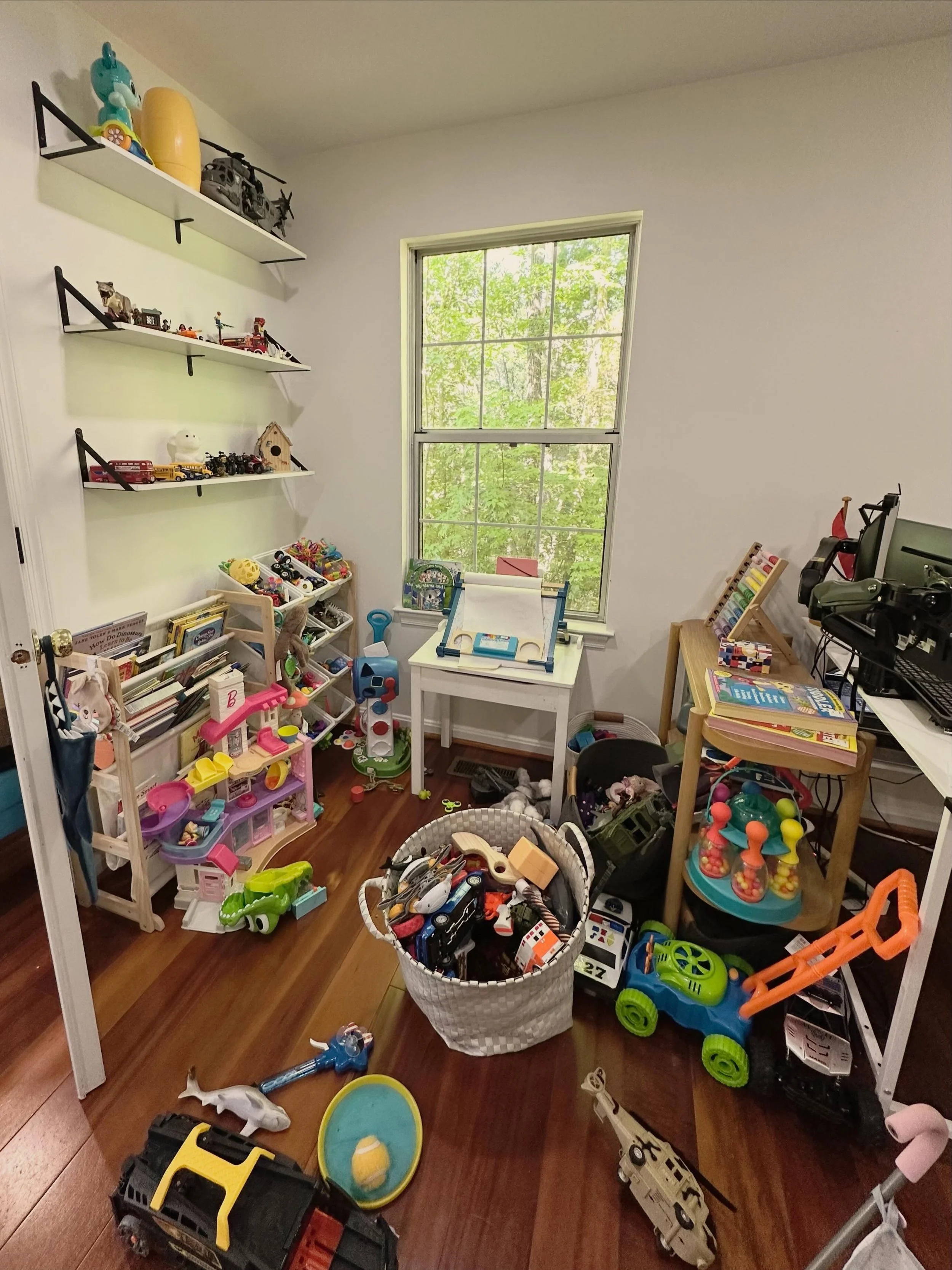 Playrooms don&rsquo;t need perfect systems&mdash;they need simple ones.

For this reset, we focused on decluttering, creating clear zones for different types of play, and maximizing floor space so this room can be used for what matters most: being a 