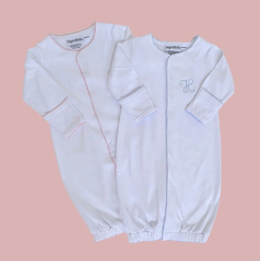 Newborn Picot Trim Gown