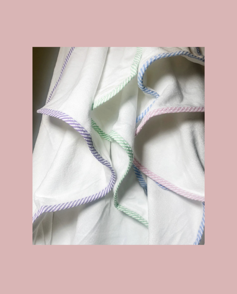 Baby Hooded Searsucker bath towel