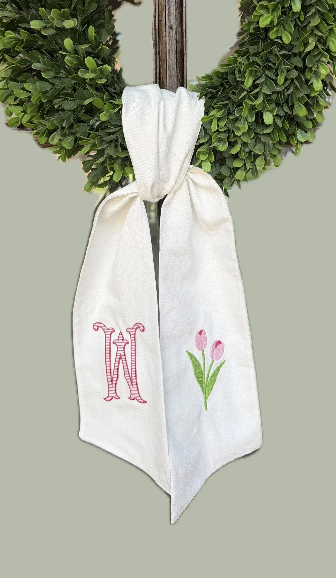 Tulip Wreath Sash