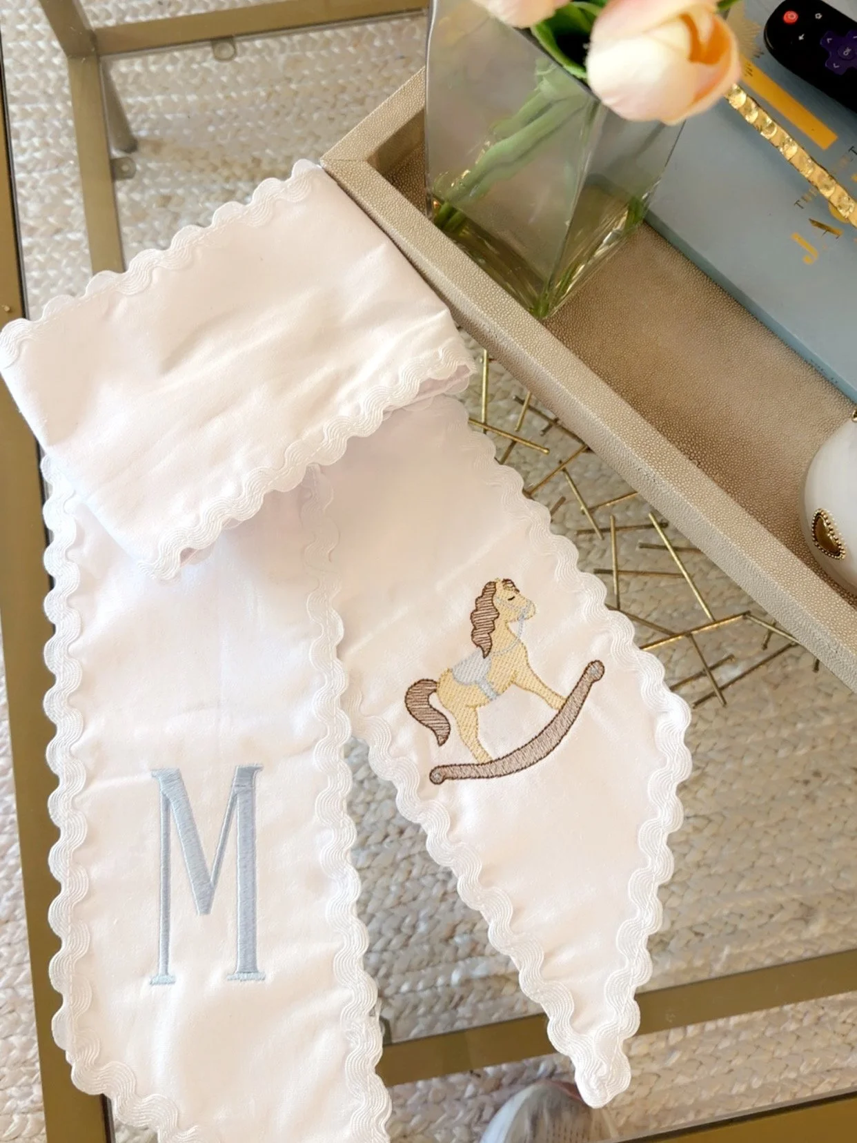 Baby Boy Rocking Horse Wreath Sash
