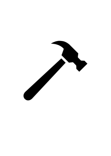 Silhouette of a hammer