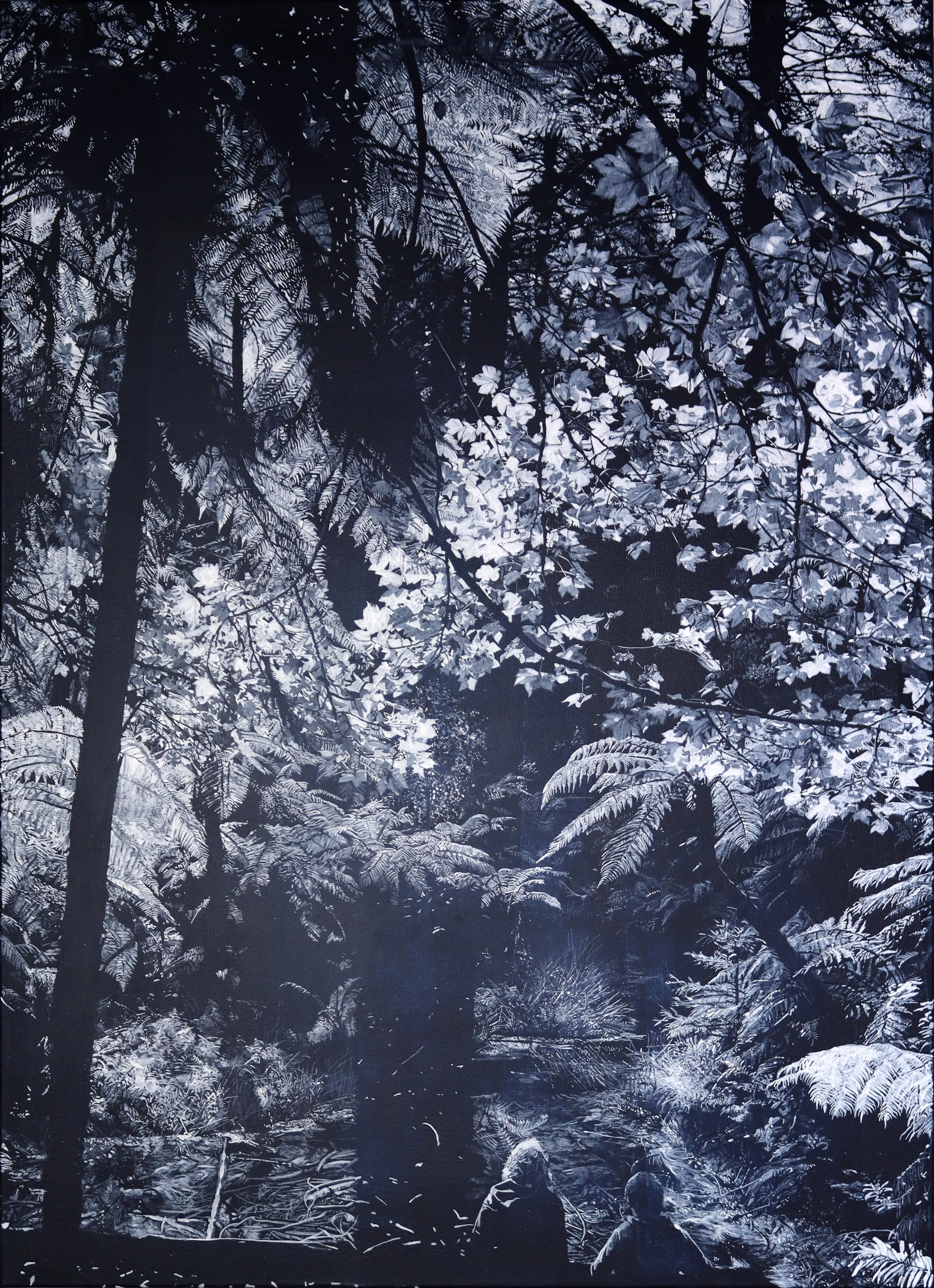 What Time leaves behind. Acrylic drawing on canvas. 101,6 x 76,2cm.