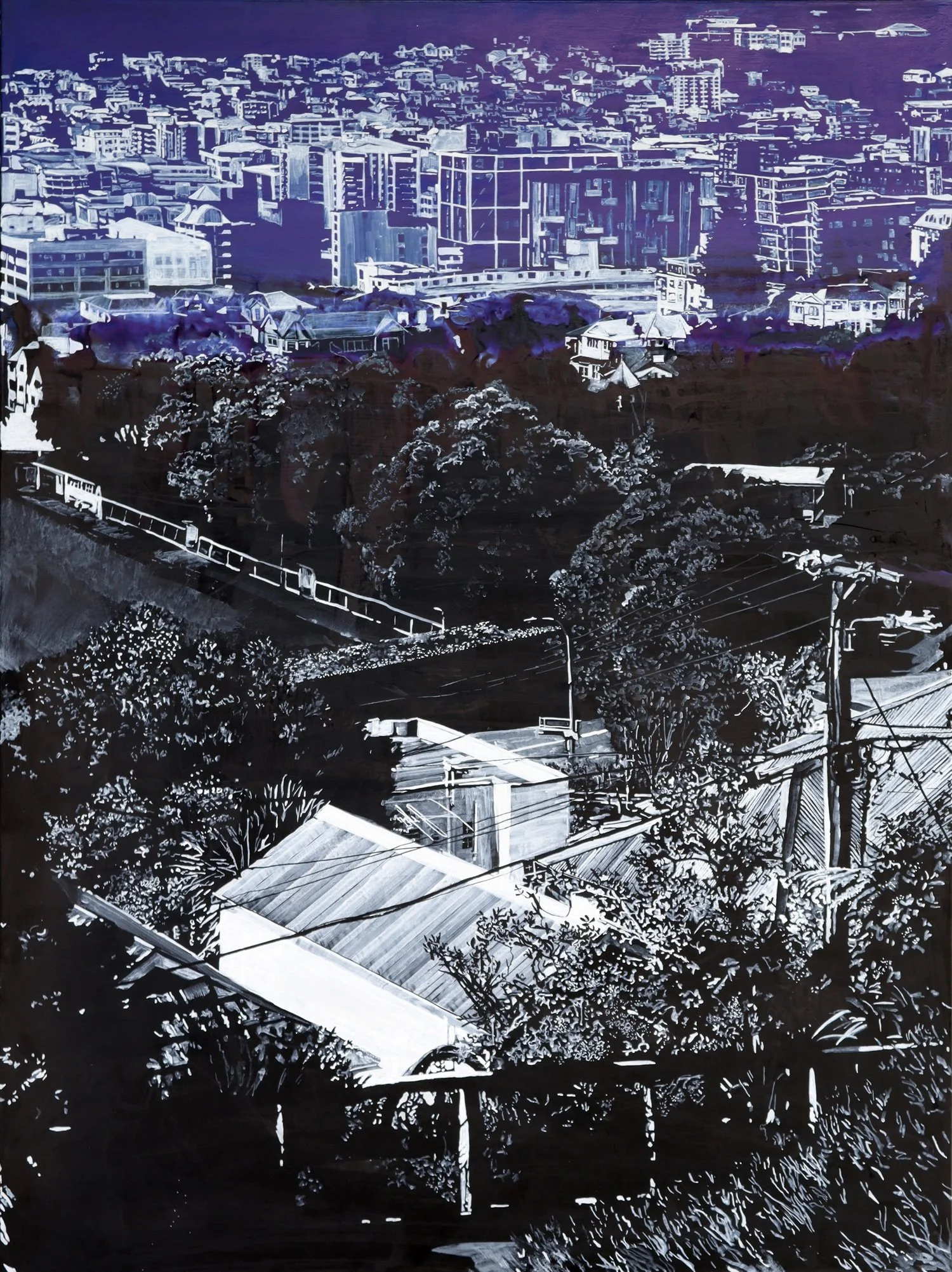 Well up there, Acrylic Drawing on canvas, 76,2 x 101.6cm, 2026.