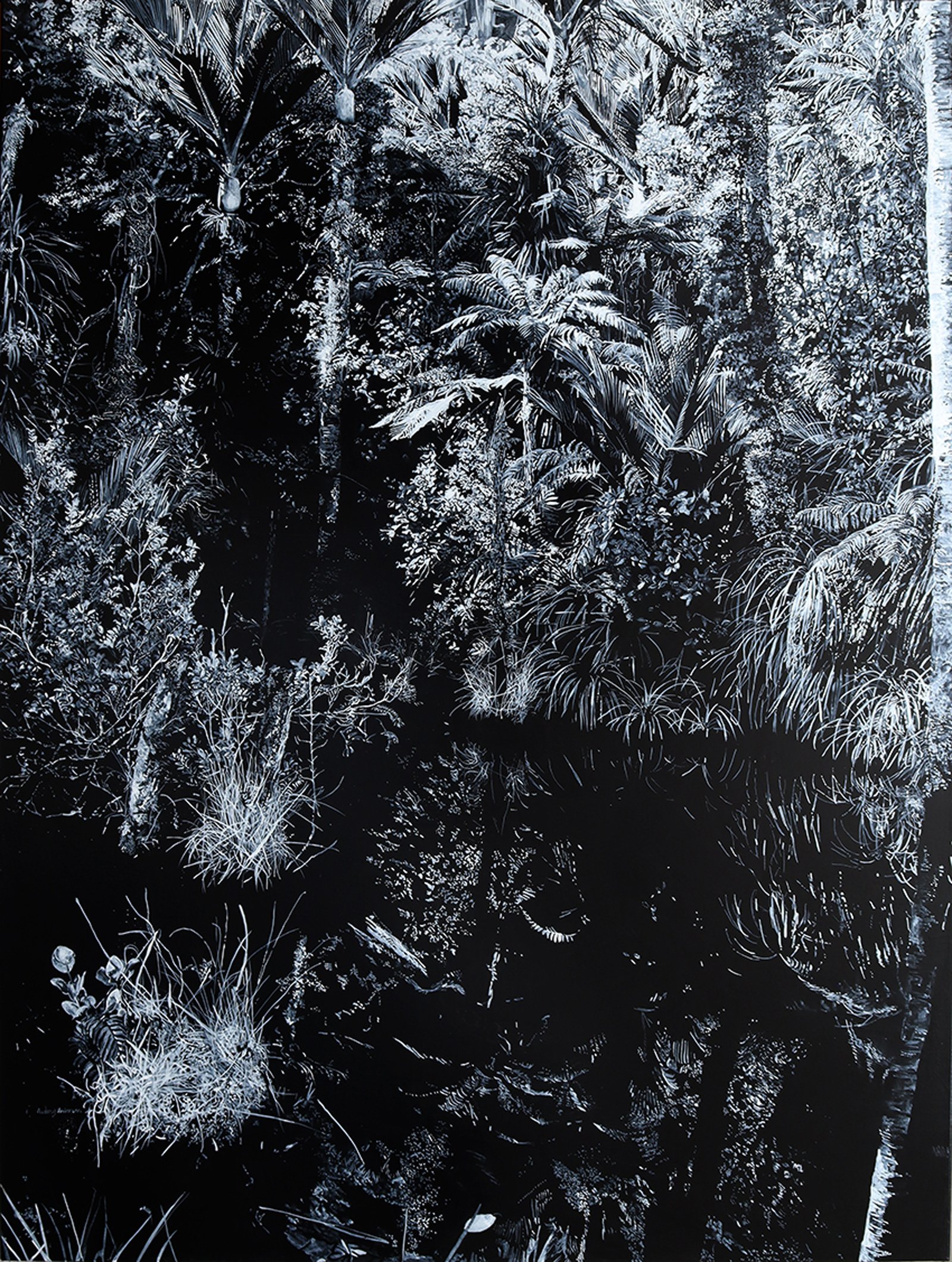 Reflection Time, Acrylic Drawing on canvas, 91,4 x 121,9cm, 2024.
