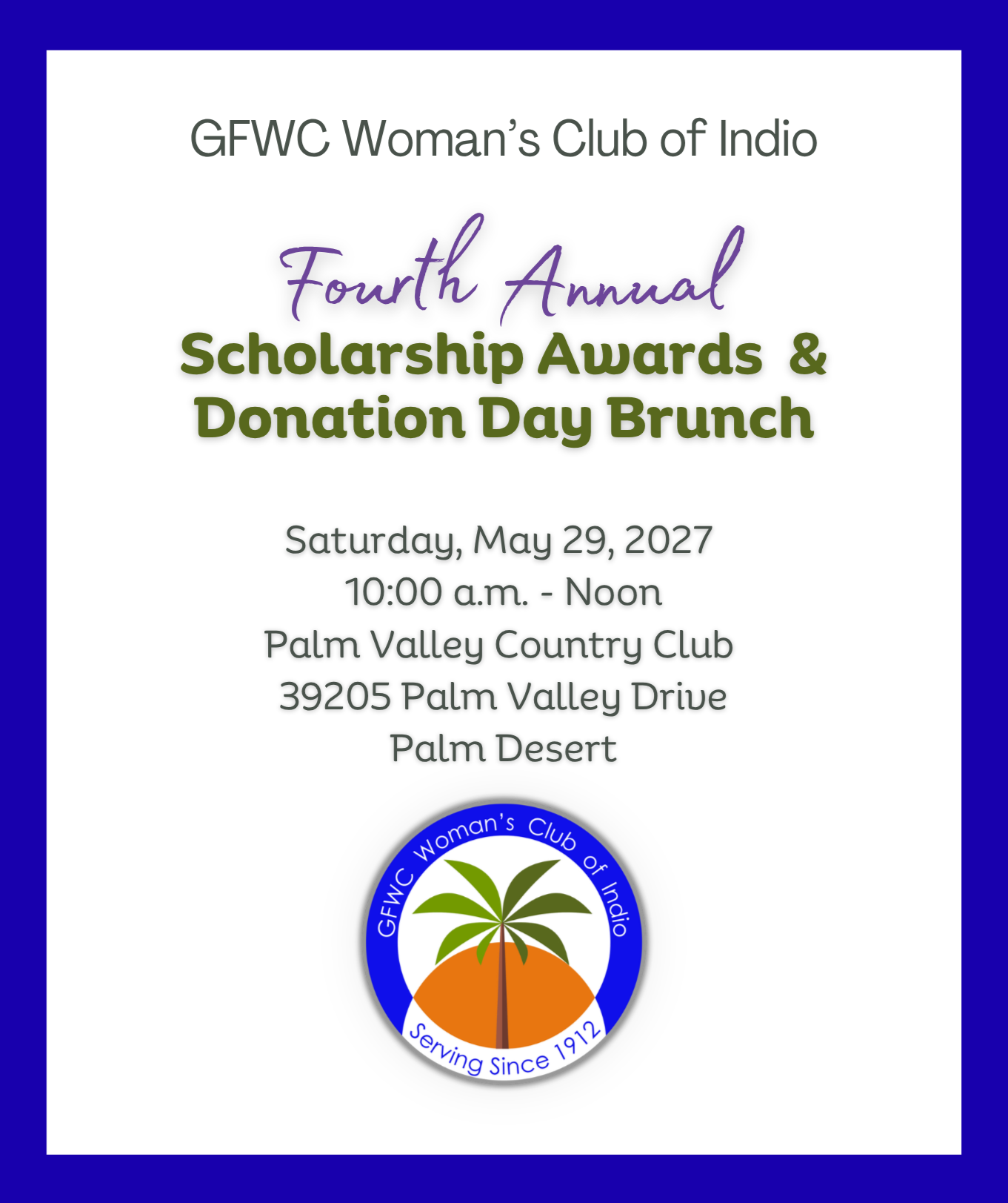 4th Annual Scholarship Awards and Donation Day Brunch
