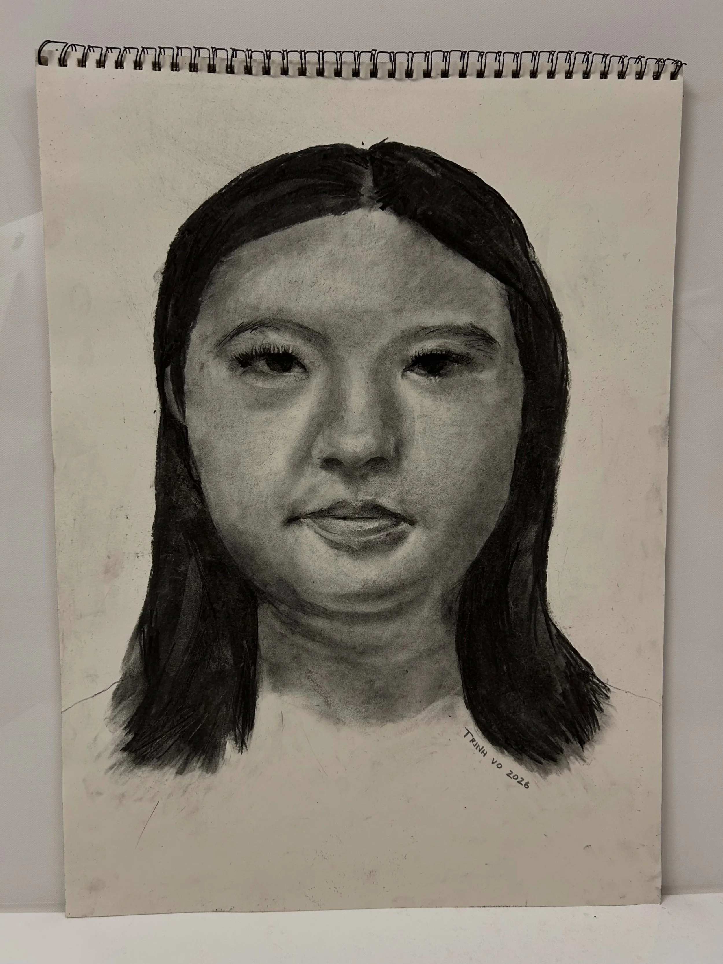 Self-Portrait
May 2026
Charcoal on paper