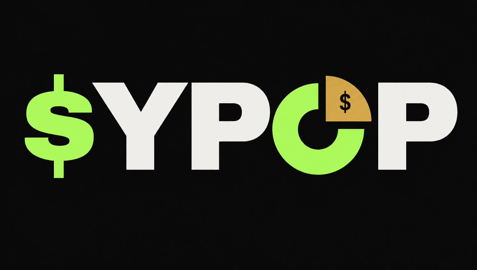 The word 'SYP$P' with the 'Y' and 'C' in white, the 'S' and 'O' in green, and a small dollar sign inside a gold quarter circle.