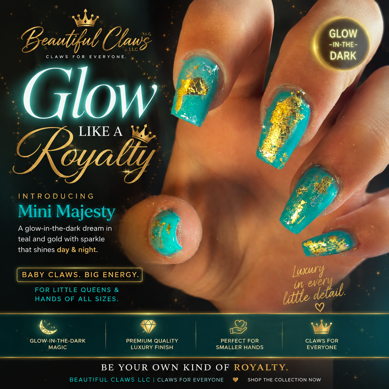 Image of Custome press on nails on teenager kids