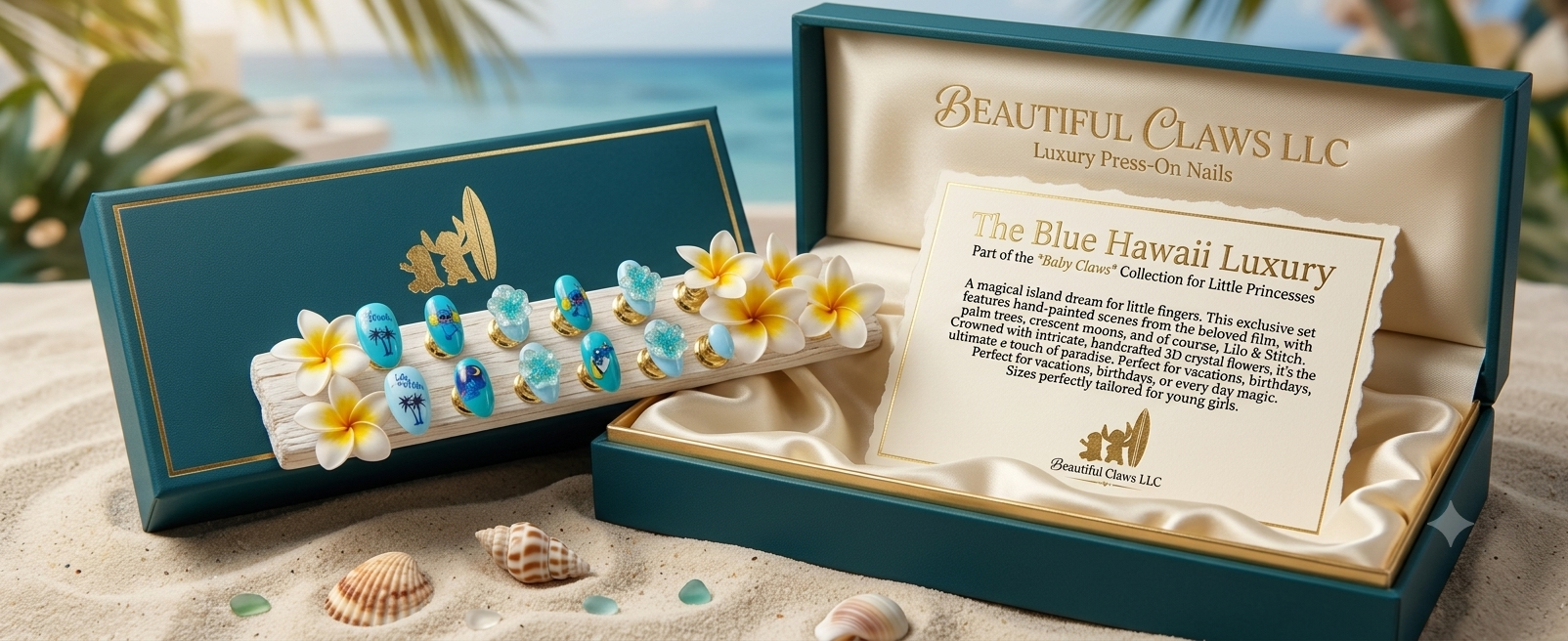 The Blue Hawaii Luxury - Kids' Press-On Nails