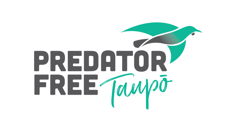 Logo for Predator Free Tampo featuring a stylized green and gray bird above the text.