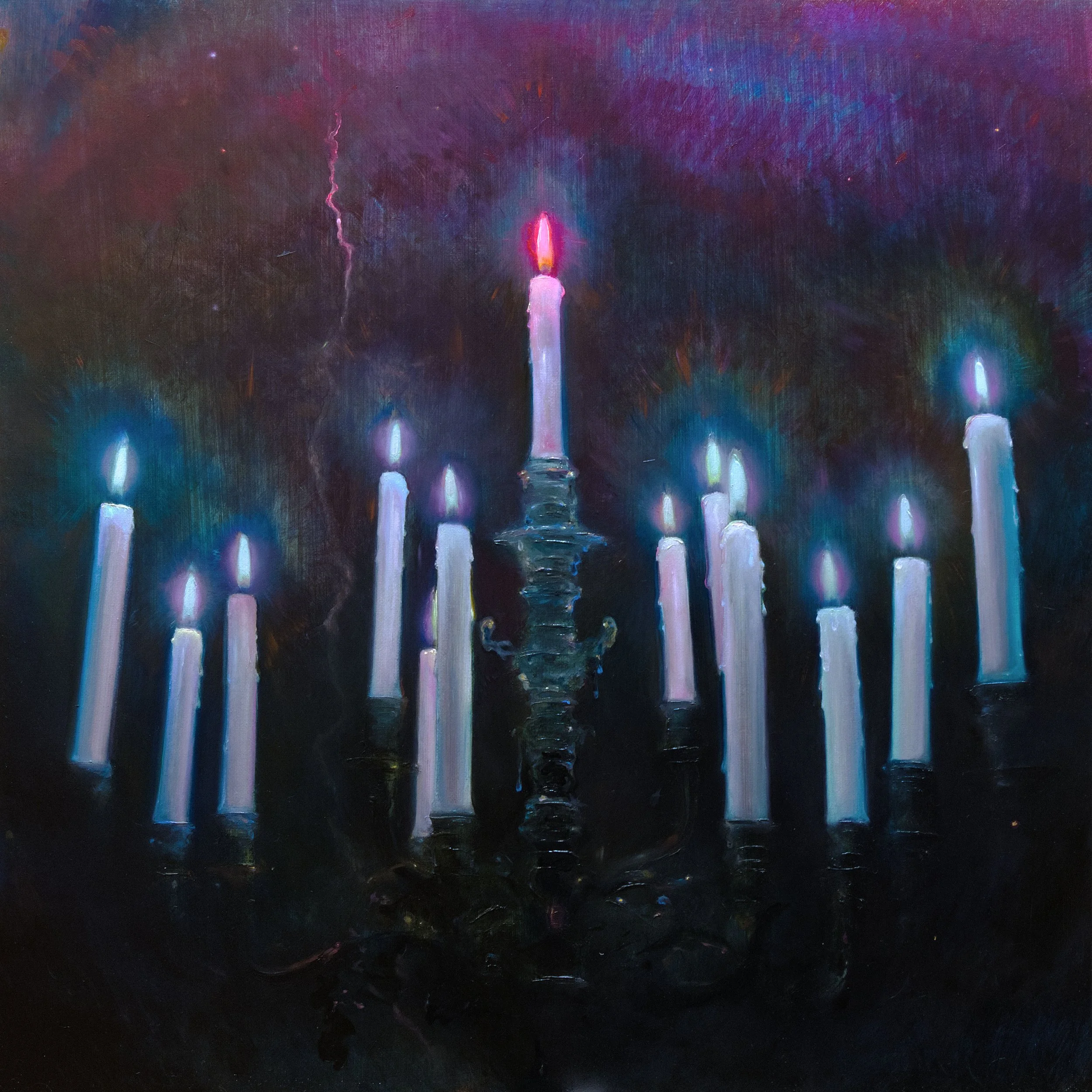 Thirteen Candles, oil on canvas • 20x20 inches