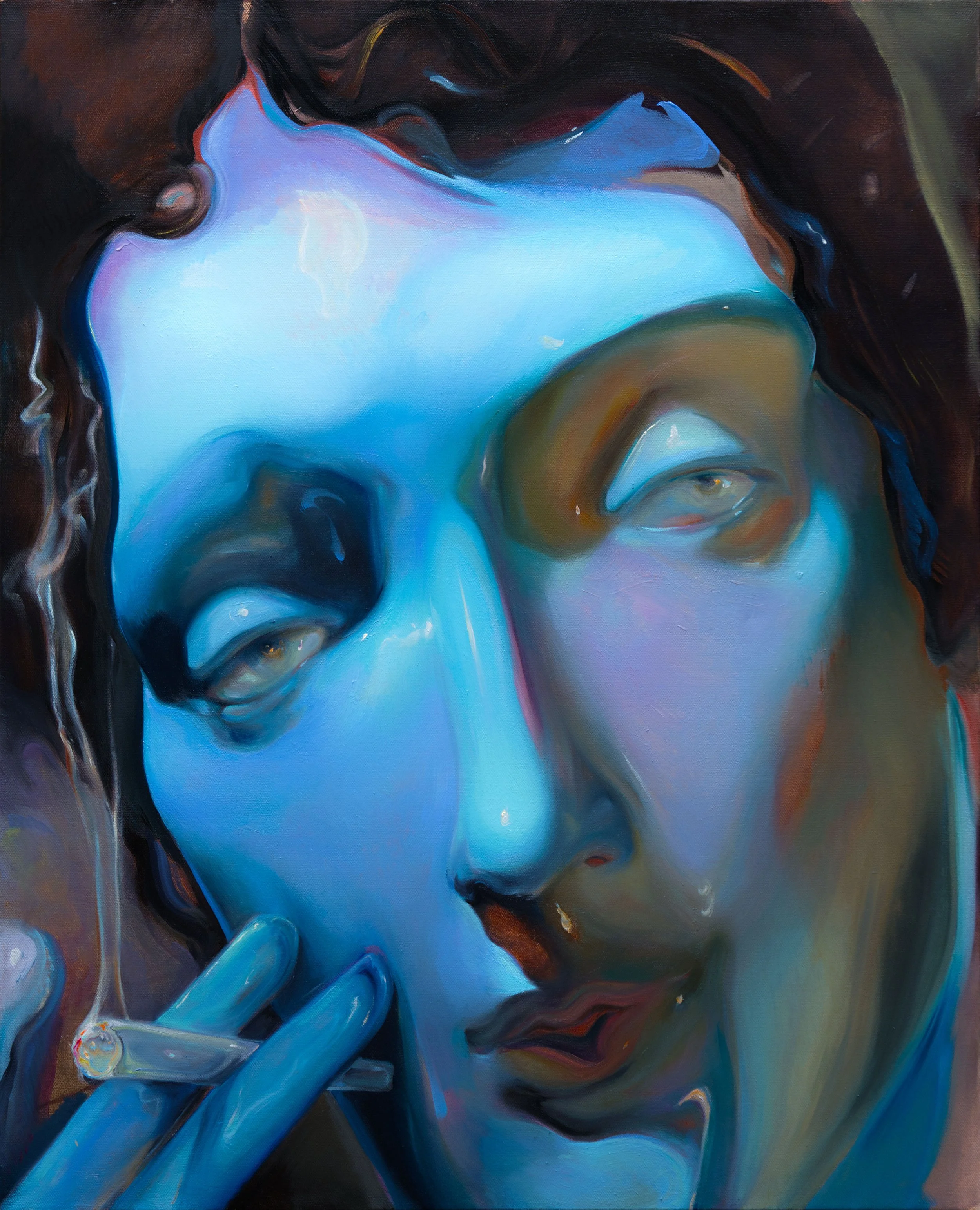 The Smoking Man, oil on canvas • 24x36 inches