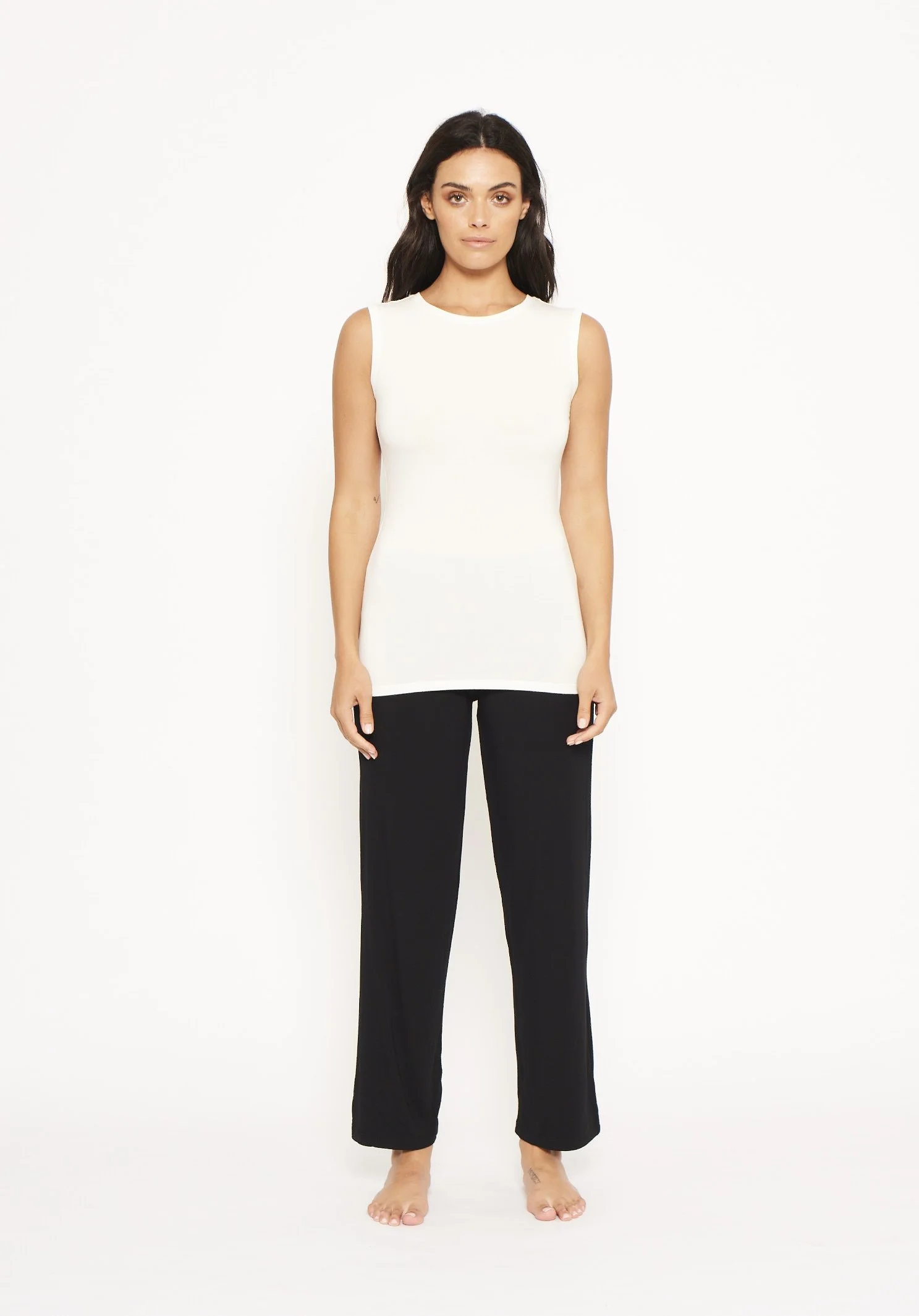 Hana Premium Bamboo Comfort Tank Top – Cream