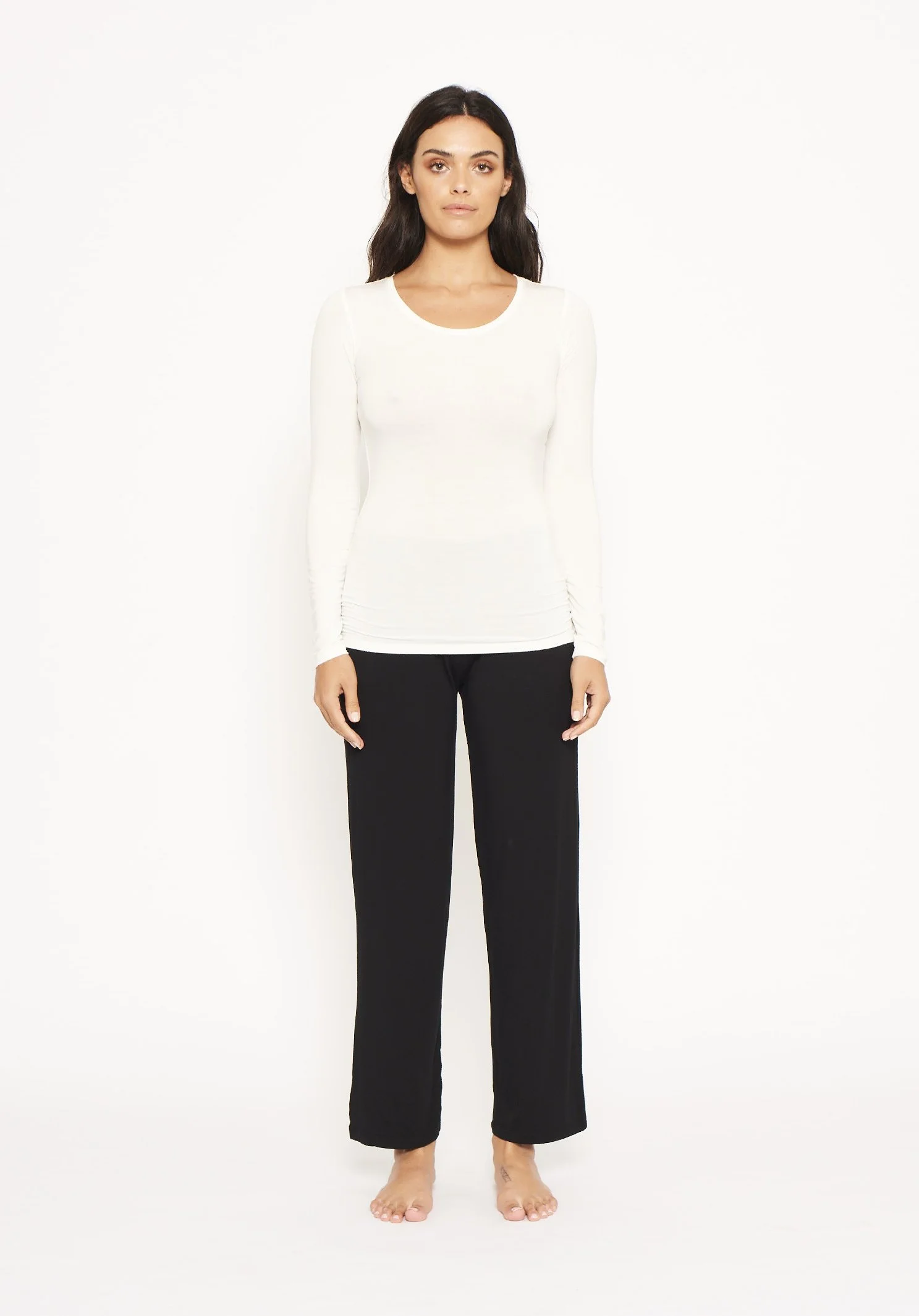 Hana Premium Bamboo Straight Leg Lounge Pants – Black (Wholesale)