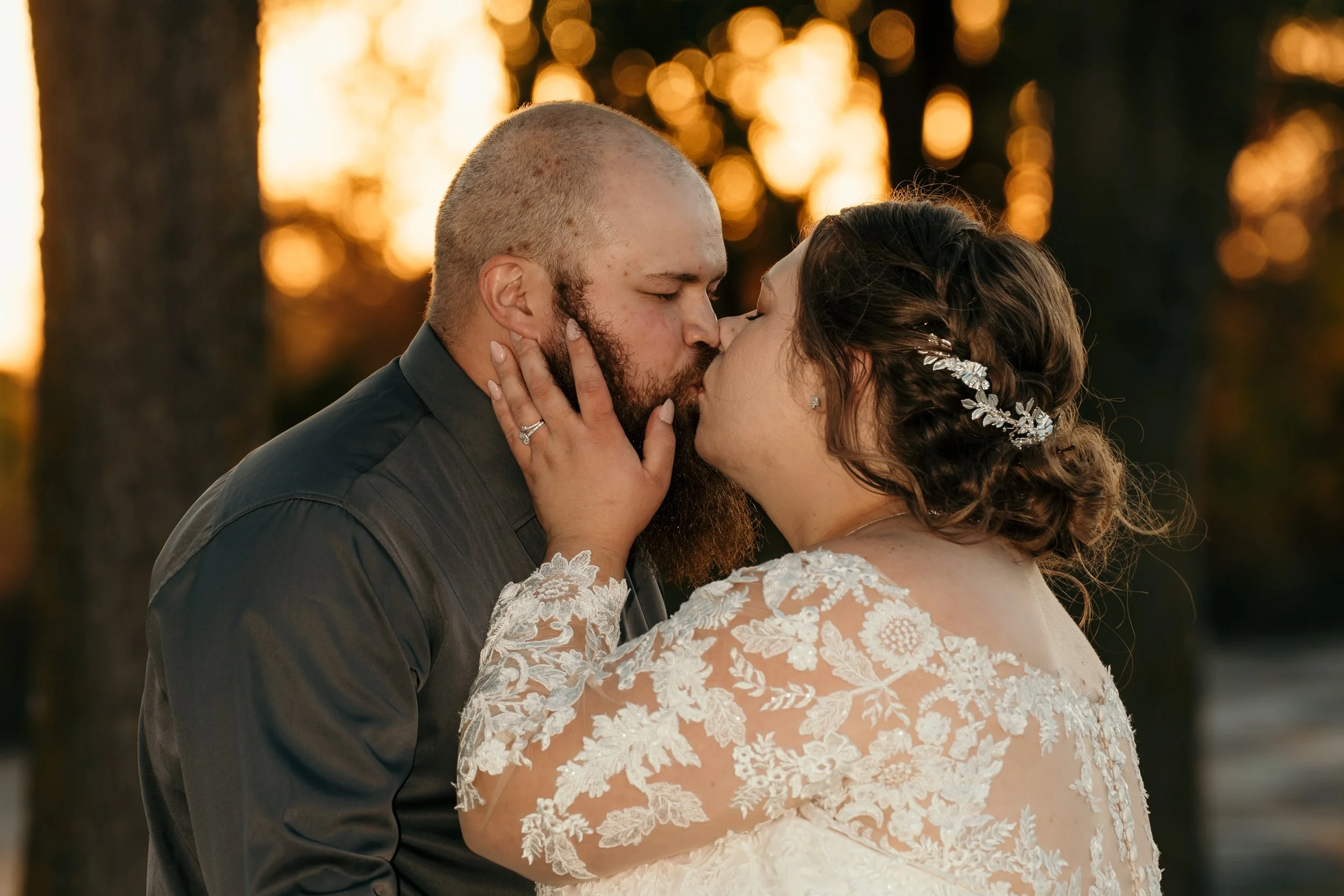 A timeless wedding portrait documenting the connection between the couple in a beautiful and emotional way.