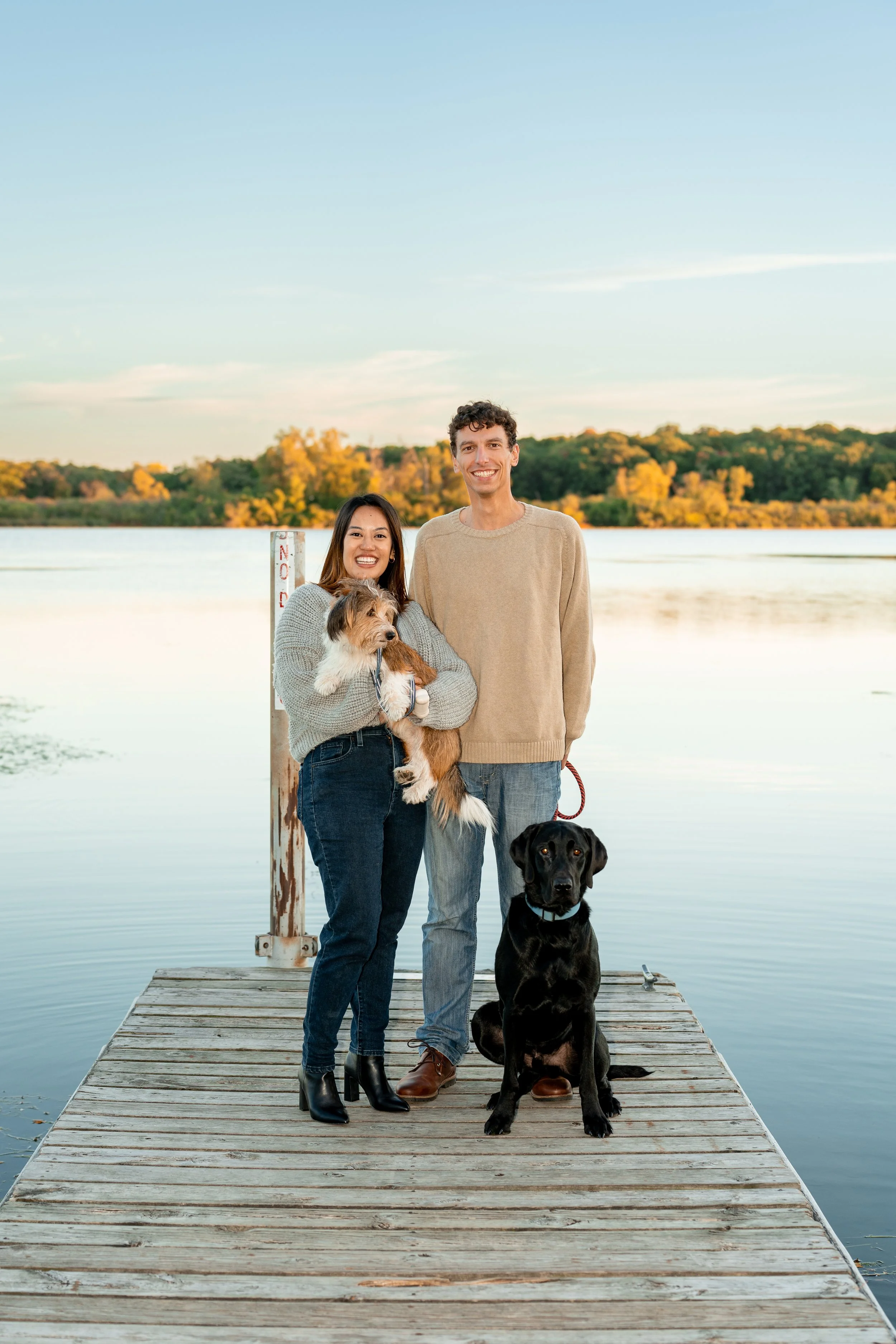 Romantic lakeside engagement photography preserving the couple’s connection in a peaceful outdoor setting.
