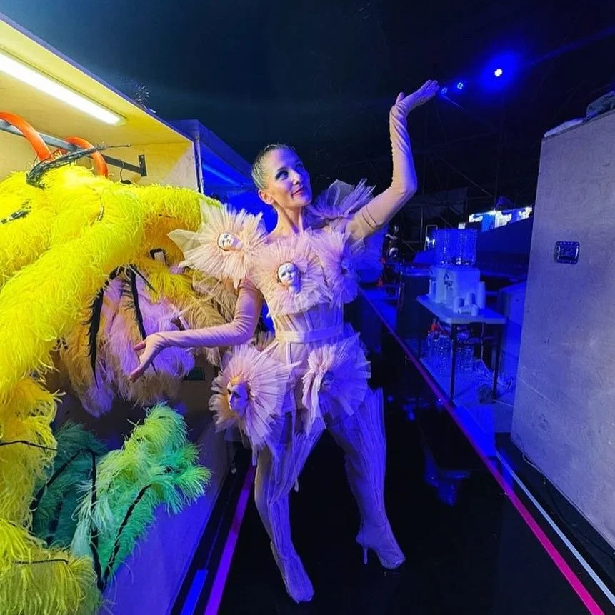 Professional dancer Katie Baring-Gould dressed in Jean Paul Gaultier's couture for worldwide production - Fashion Freak Show.