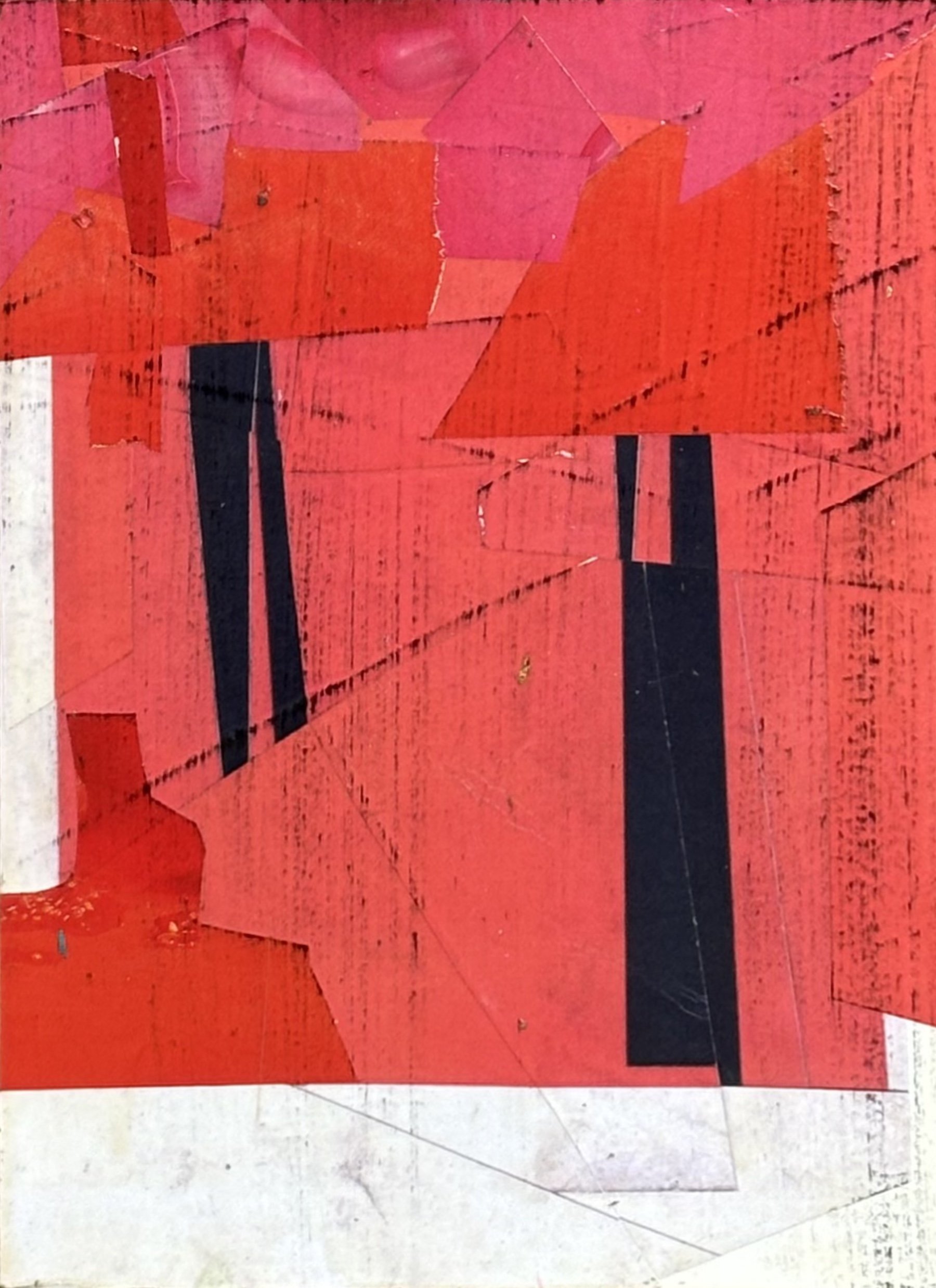 EDGE OF SLIPPING  //
Mixed media on wood panel  //
25.5 cm x 35 cm x 2.5 cm  //
MMXXV