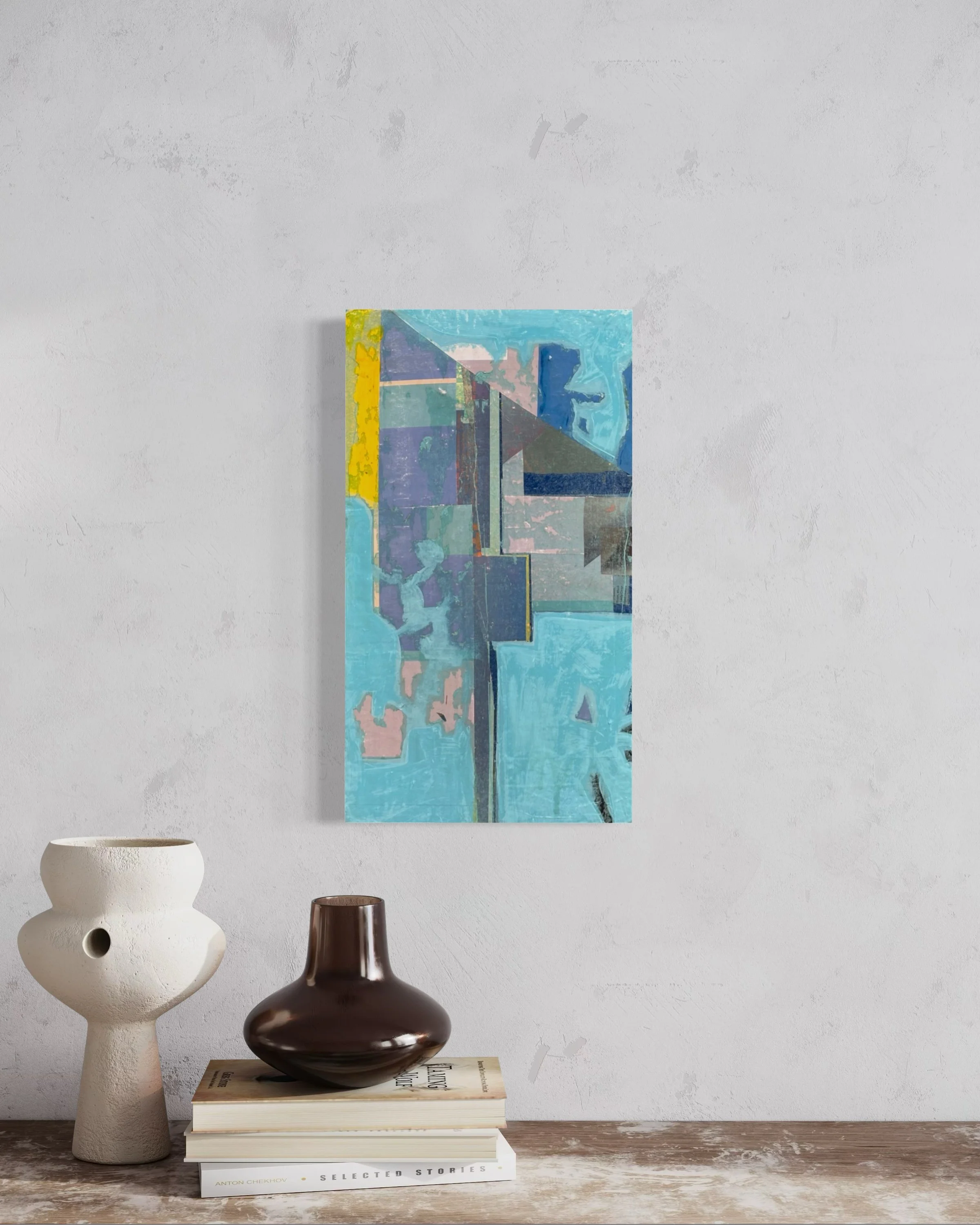 OUT OF ALIGNMENT //
Mixed media on wood panel. //
34cm x 60.9  //
MMXXV