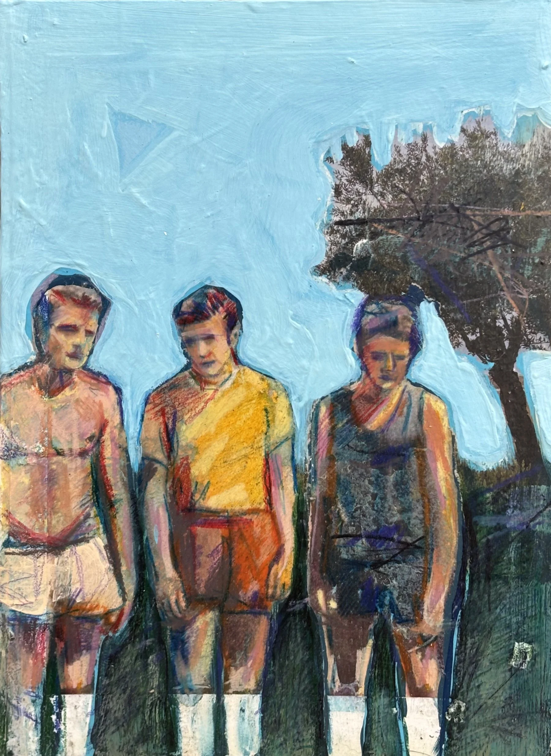 OFFSIDE //
Mixed media on wood panel //
25.5 cm x 35 cm 2.5 cm //
MMXXV