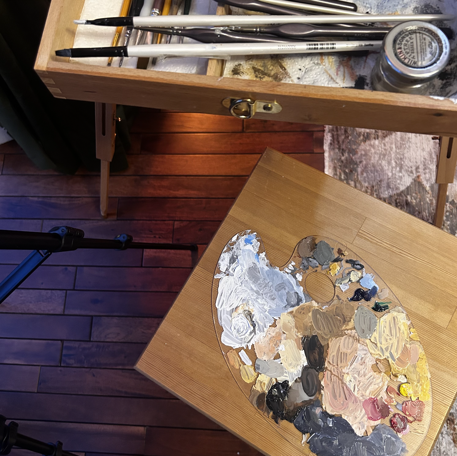 Artist view from wedding venue setup