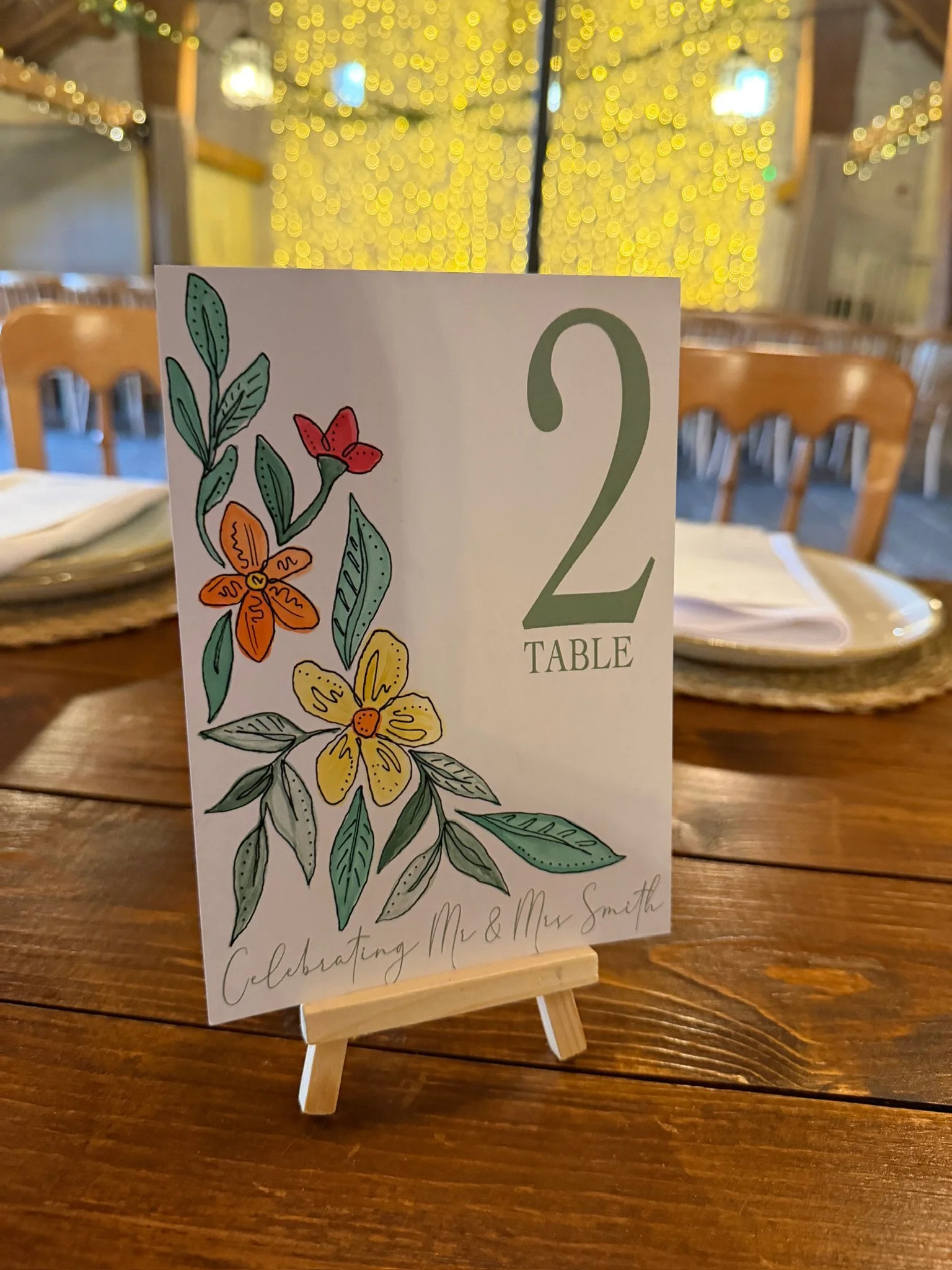 Wedding Table Numbers - Personalisable and Customisable
