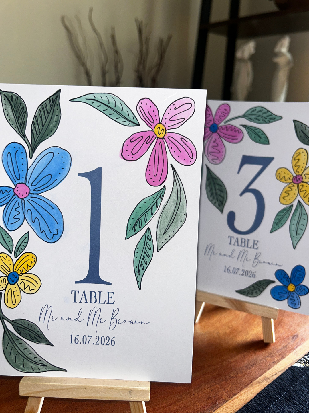Wedding Table Numbers - Personalisable and Customisable