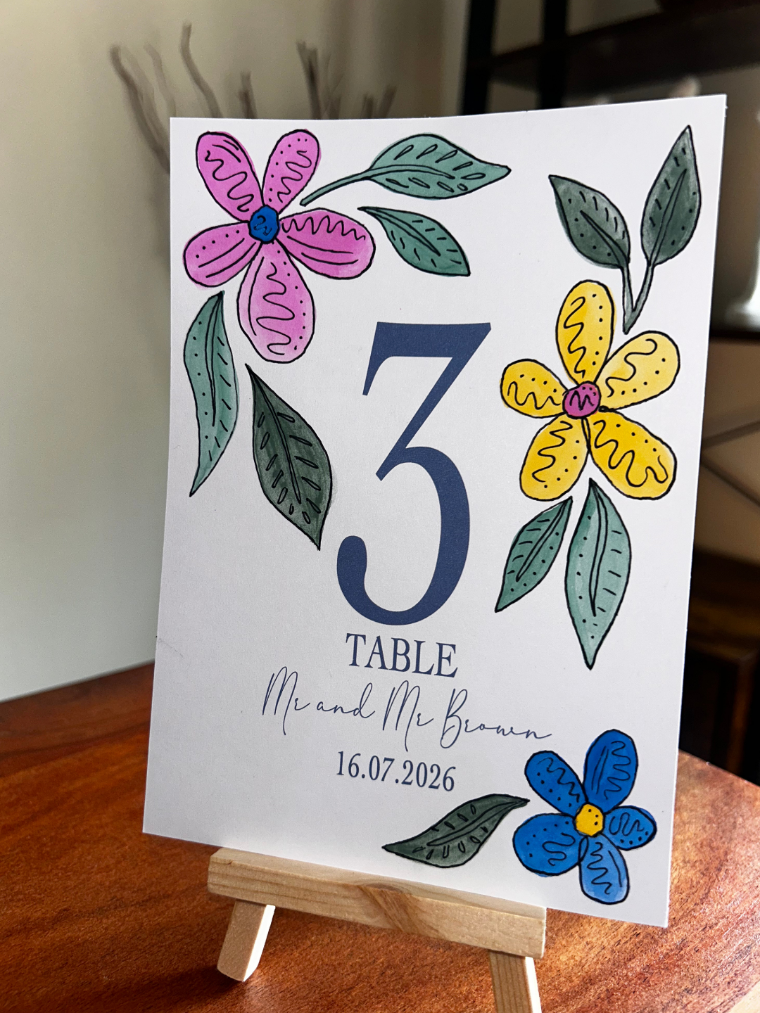 Wedding Table Numbers - Personalisable and Customisable