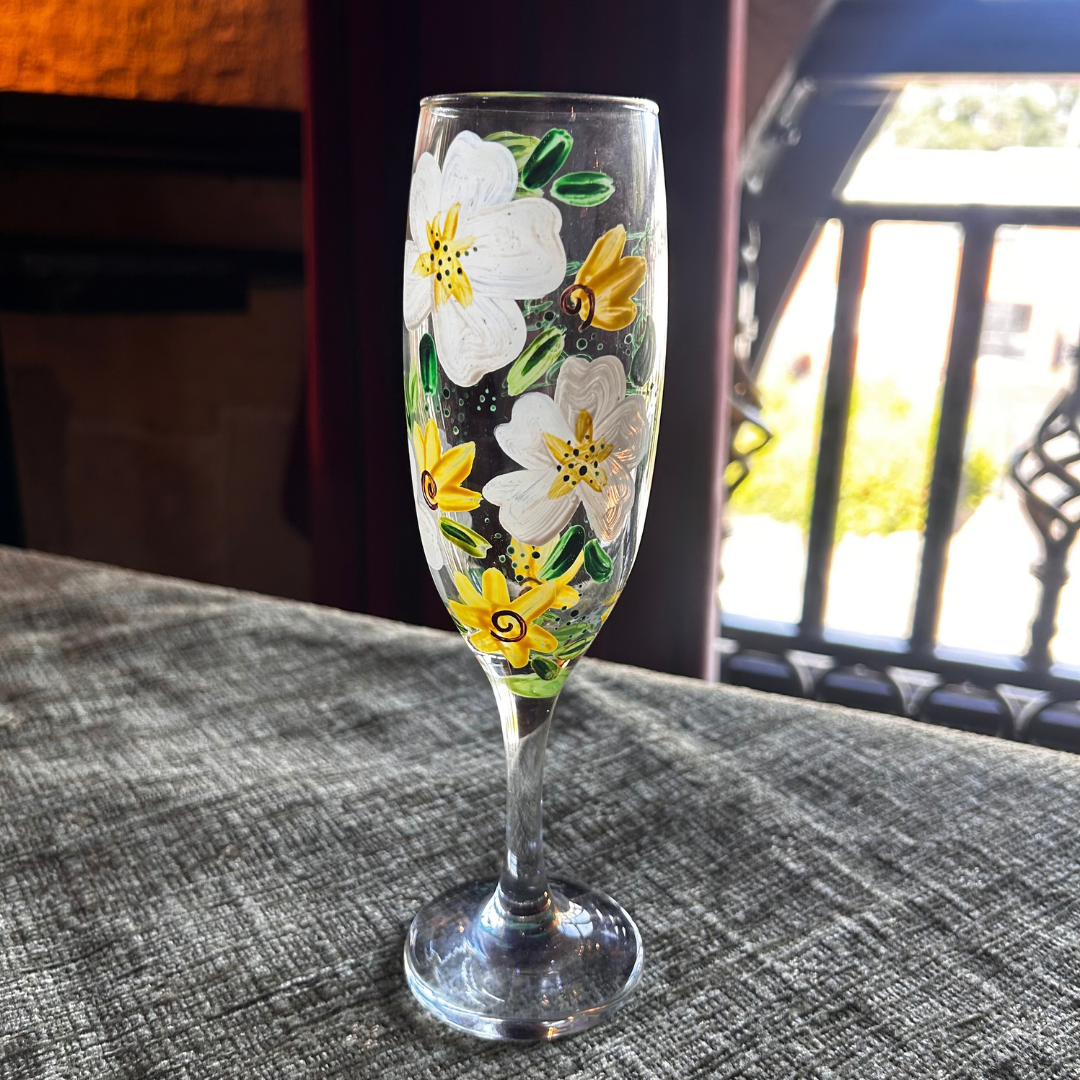 Hand-Painted Customisable Champagne Flutes