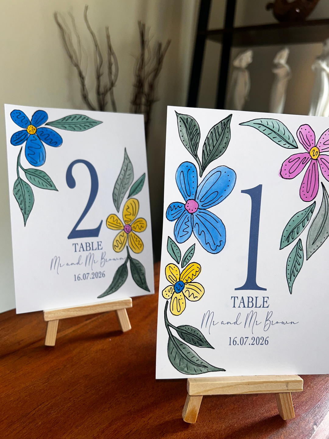 Wedding Table Numbers - Personalisable and Customisable