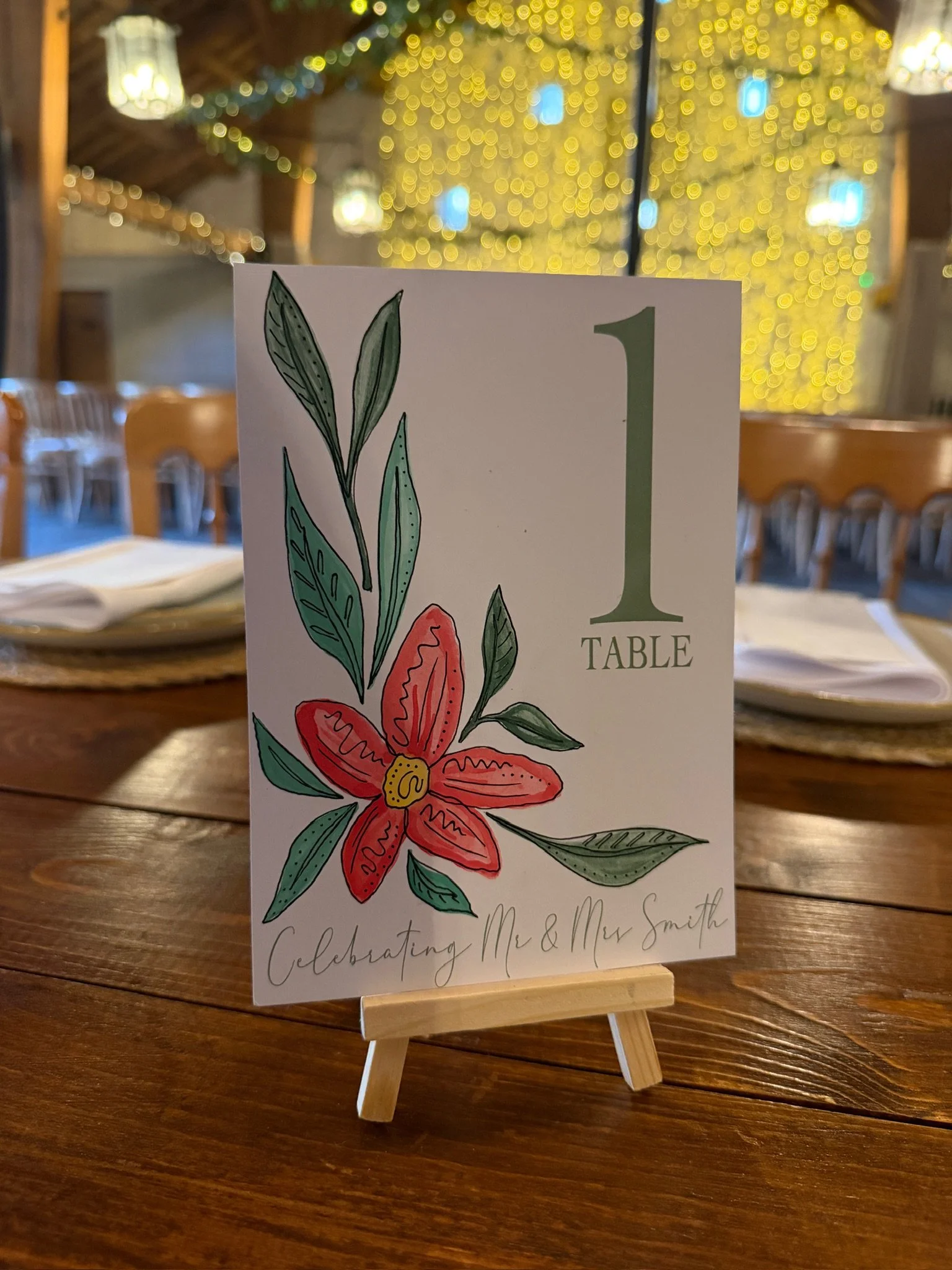 Wedding Table Numbers - Personalisable and Customisable