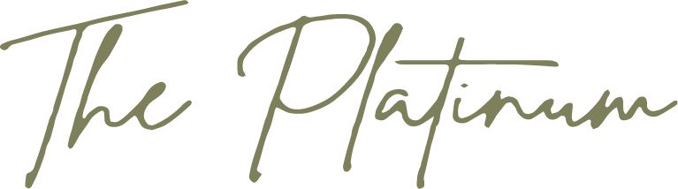 The Platinum written in cursive script