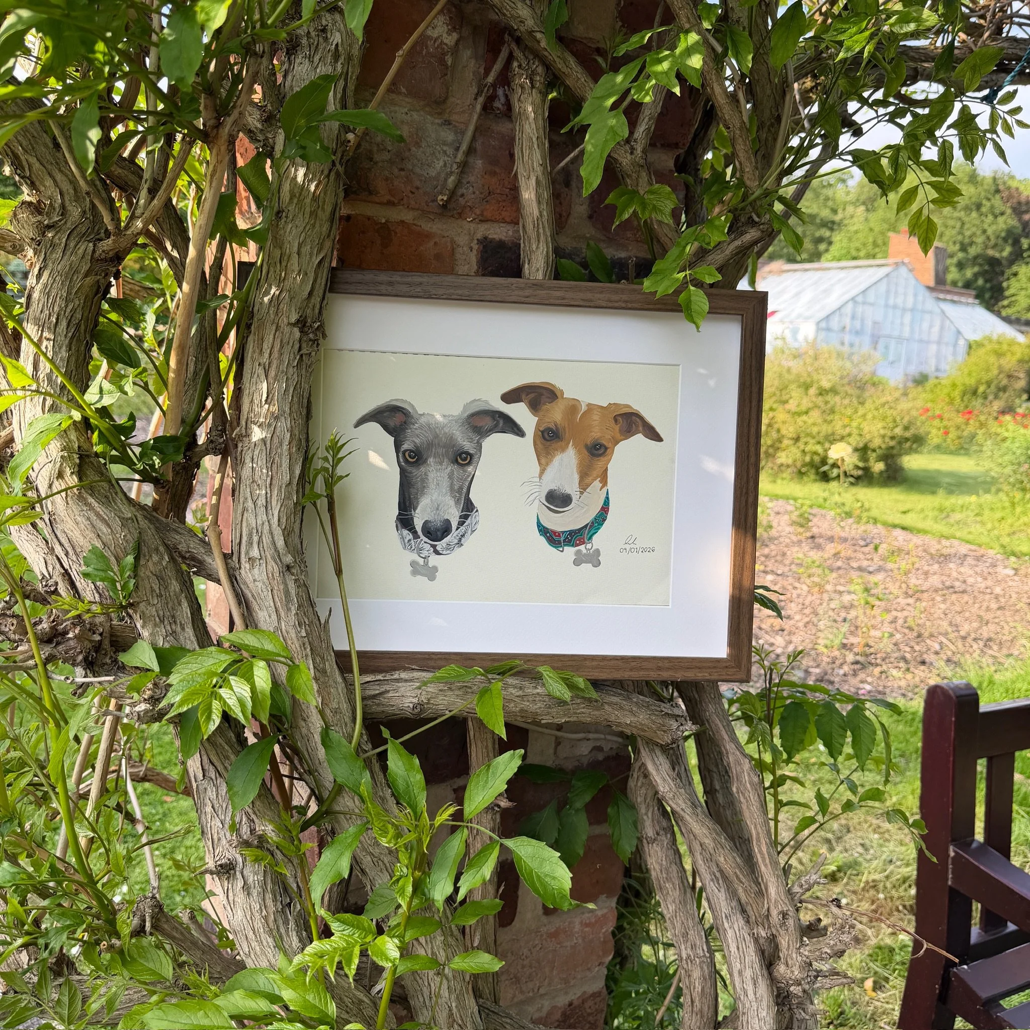 Framed timeless artwork of storm and jackson