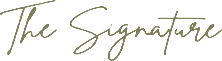 The Signature written in cursive script