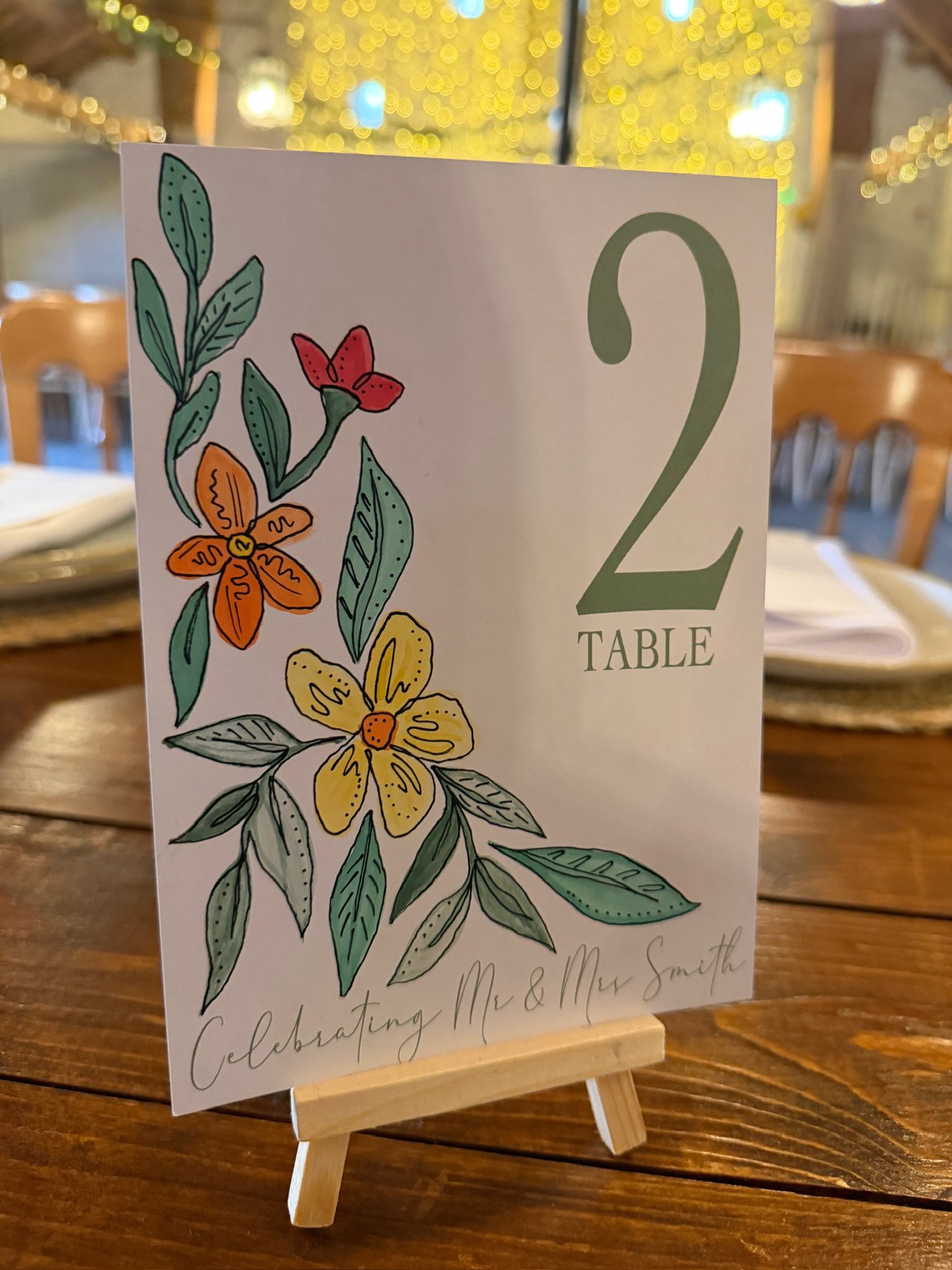 Wedding Table Numbers - Personalisable and Customisable