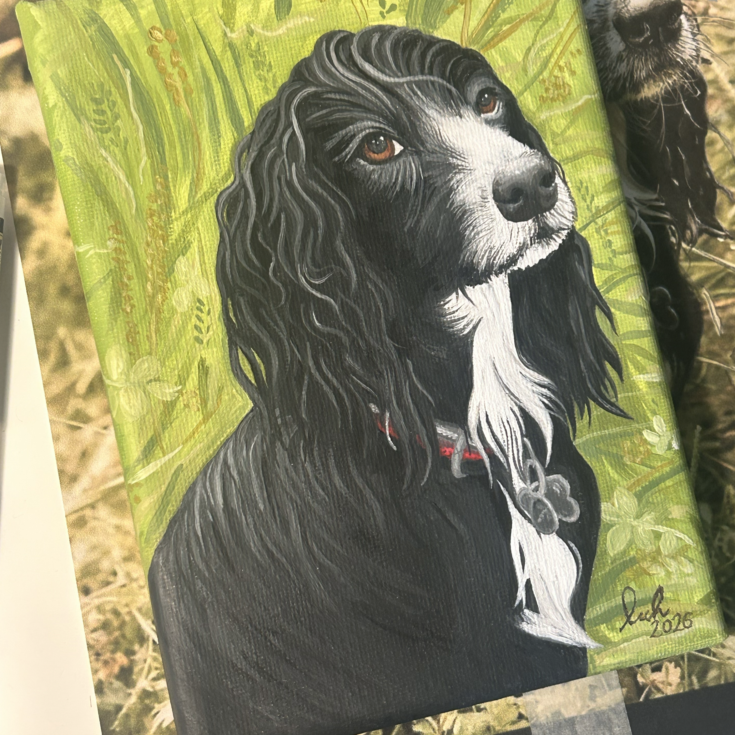 Hand painted oil painting as the final result