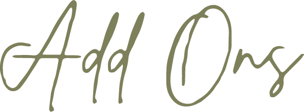 Add Ons written in cursive script