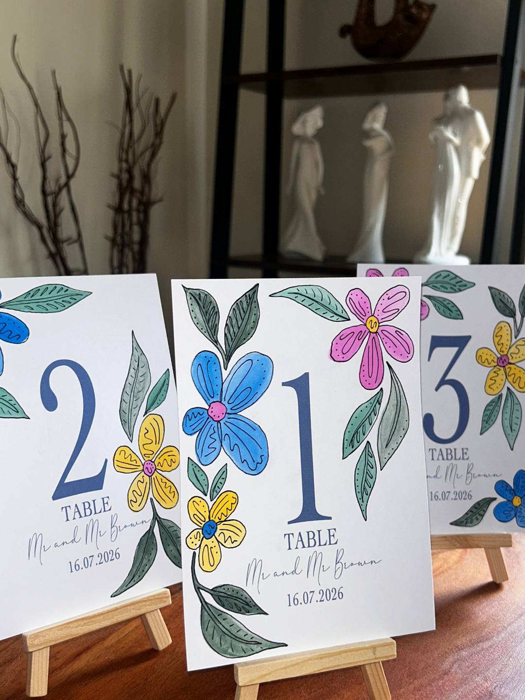Wedding Table Numbers - Personalisable and Customisable
