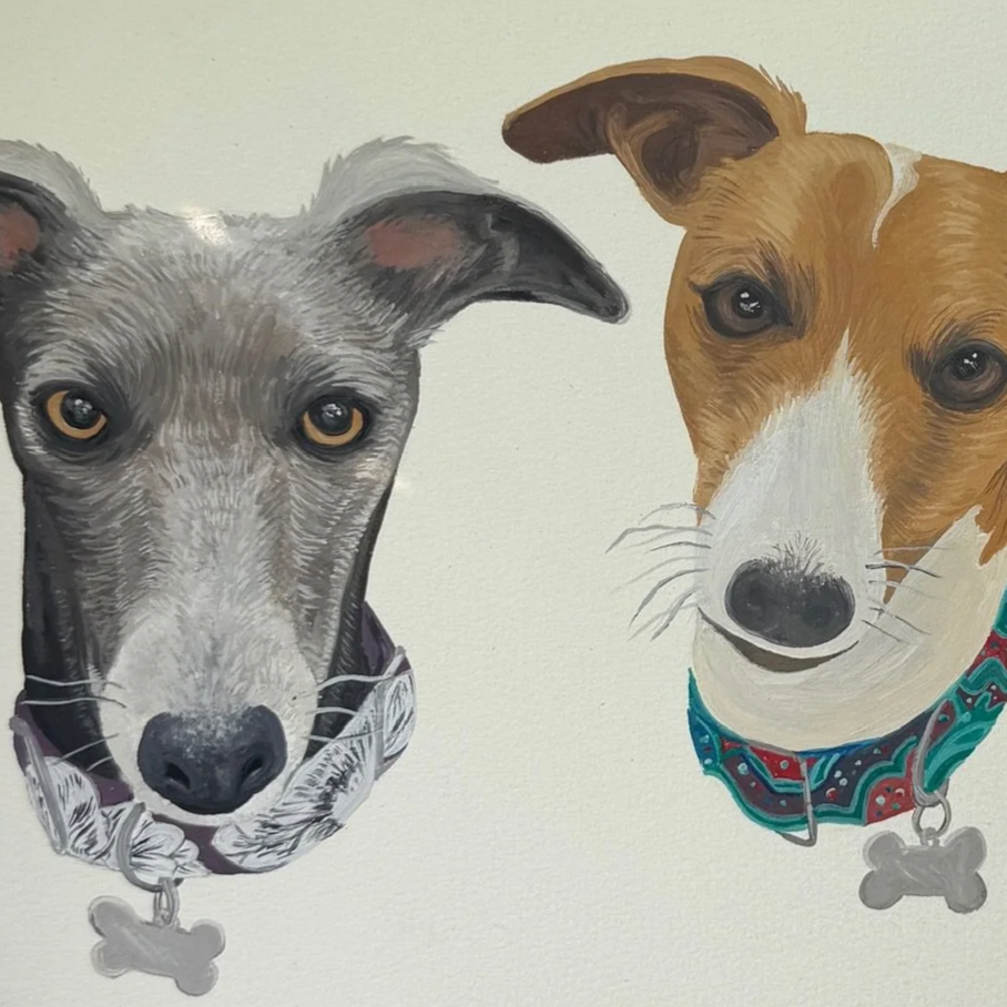 Beloved pet portrait of Storm and Jackson