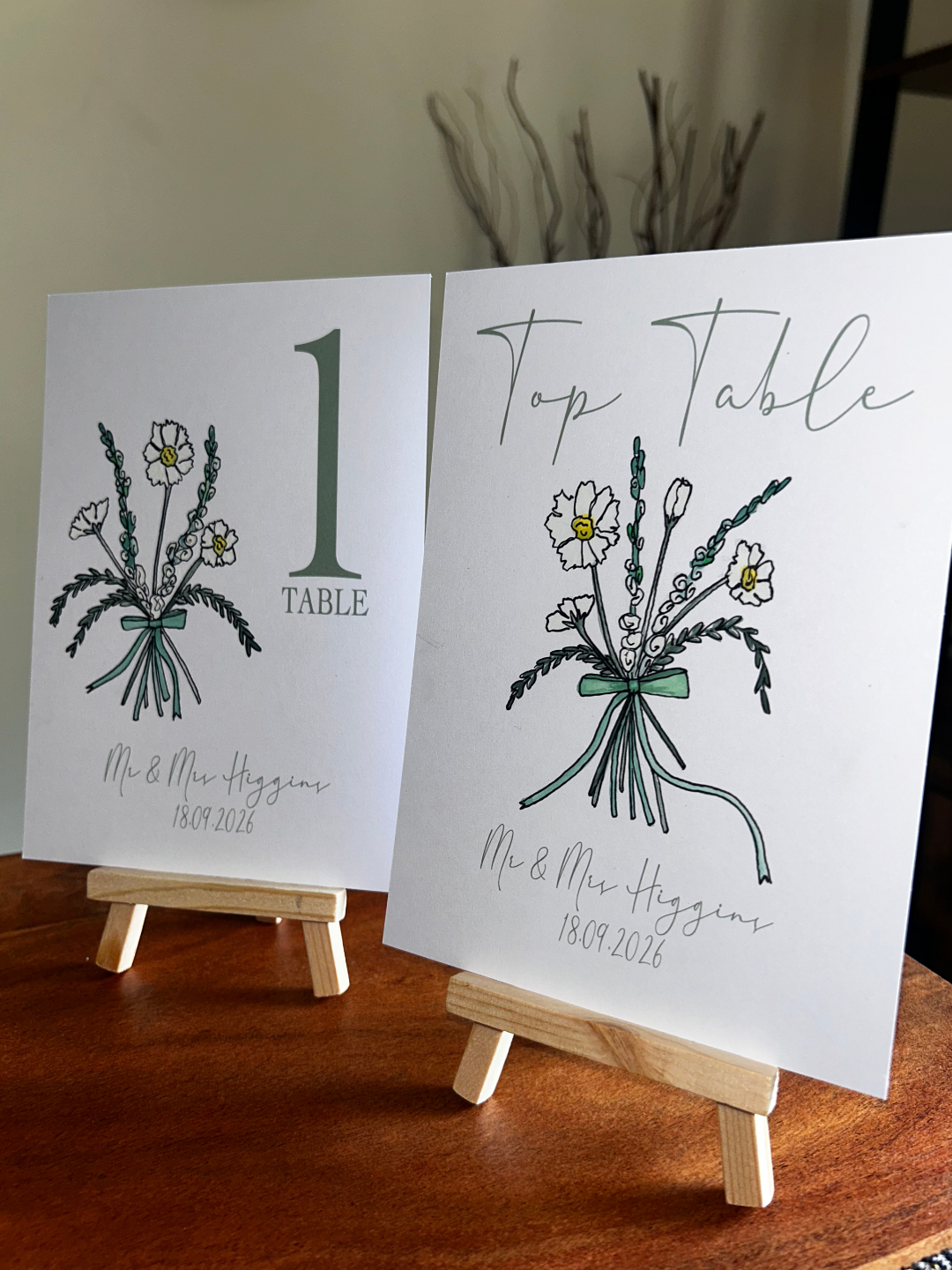Wedding Table Numbers - Personalisable and Customisable