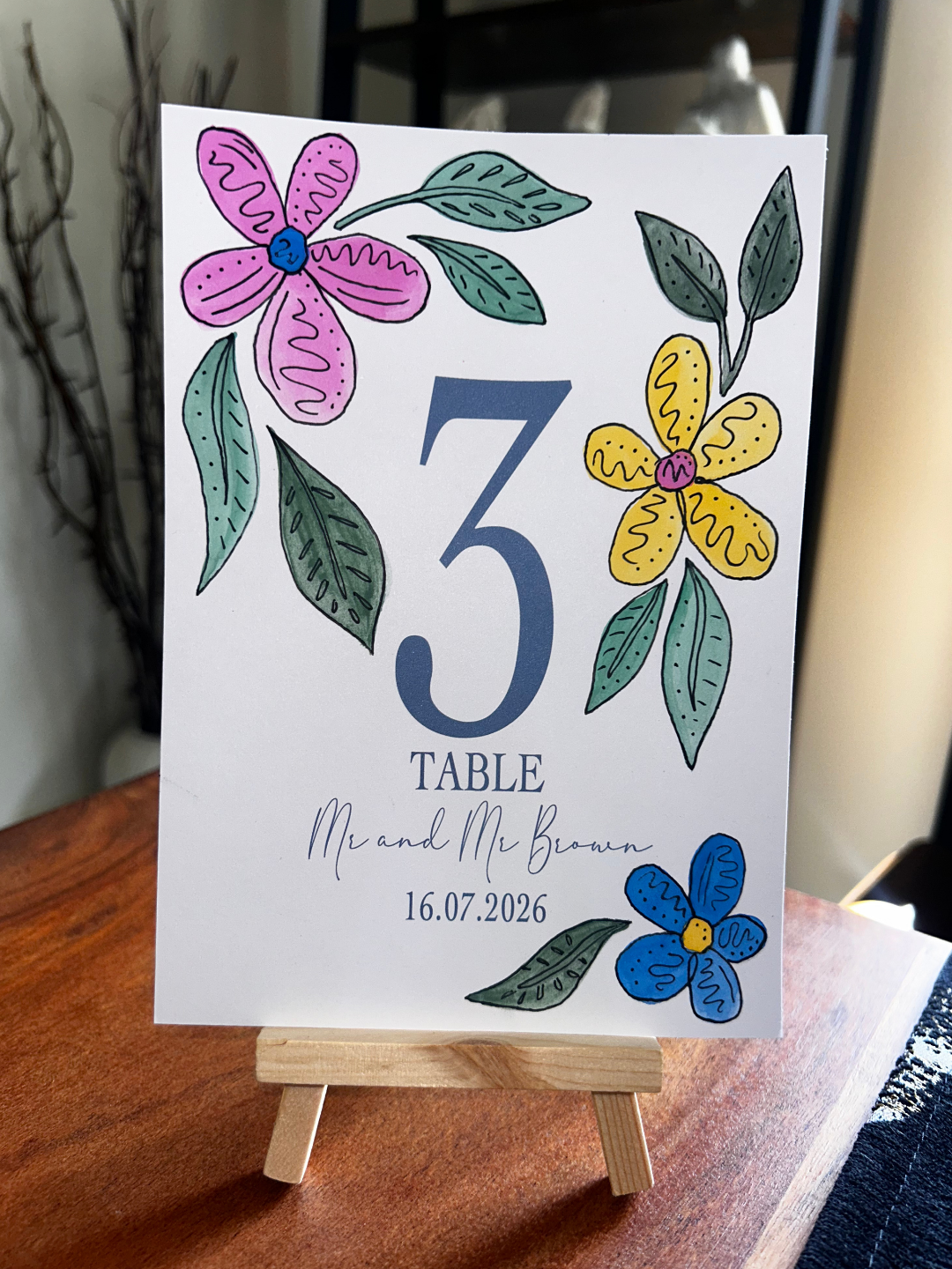 Wedding Table Numbers - Personalisable and Customisable
