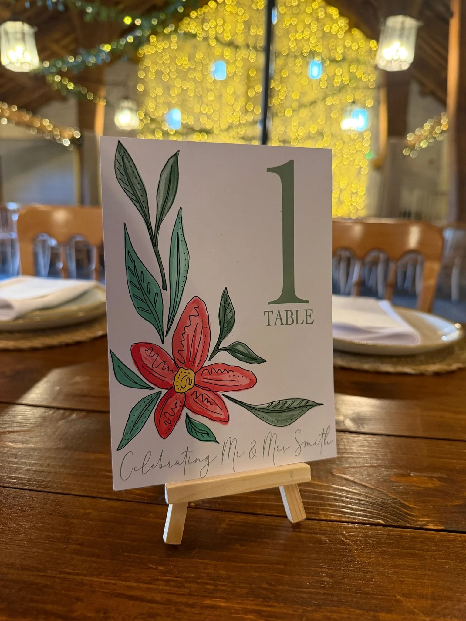 Wedding Table Numbers - Personalisable and Customisable